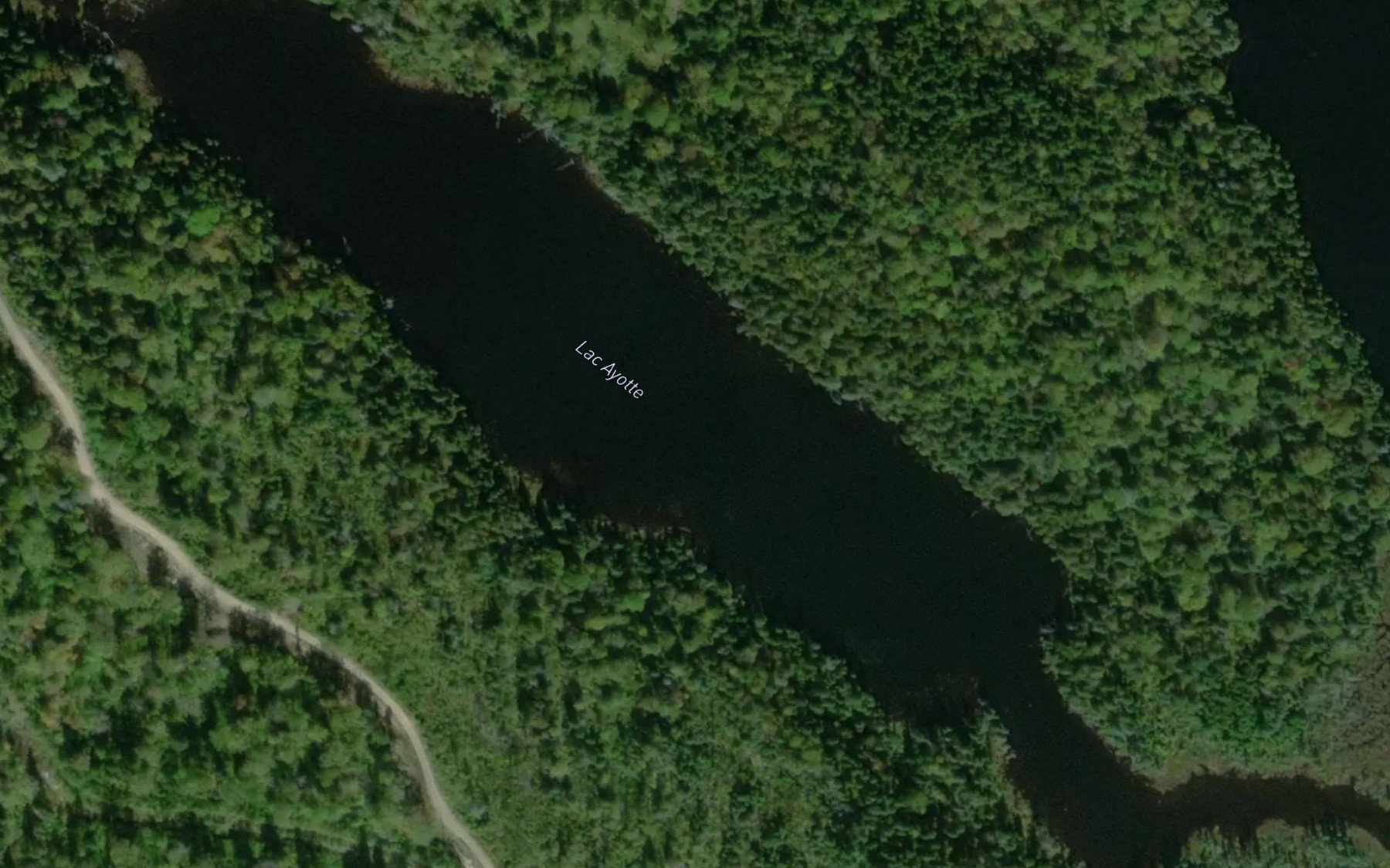 Satellite map of the Lac Ayotte
