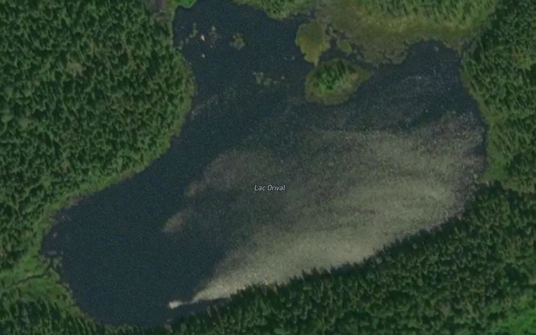Satellite map of the Lac Orival