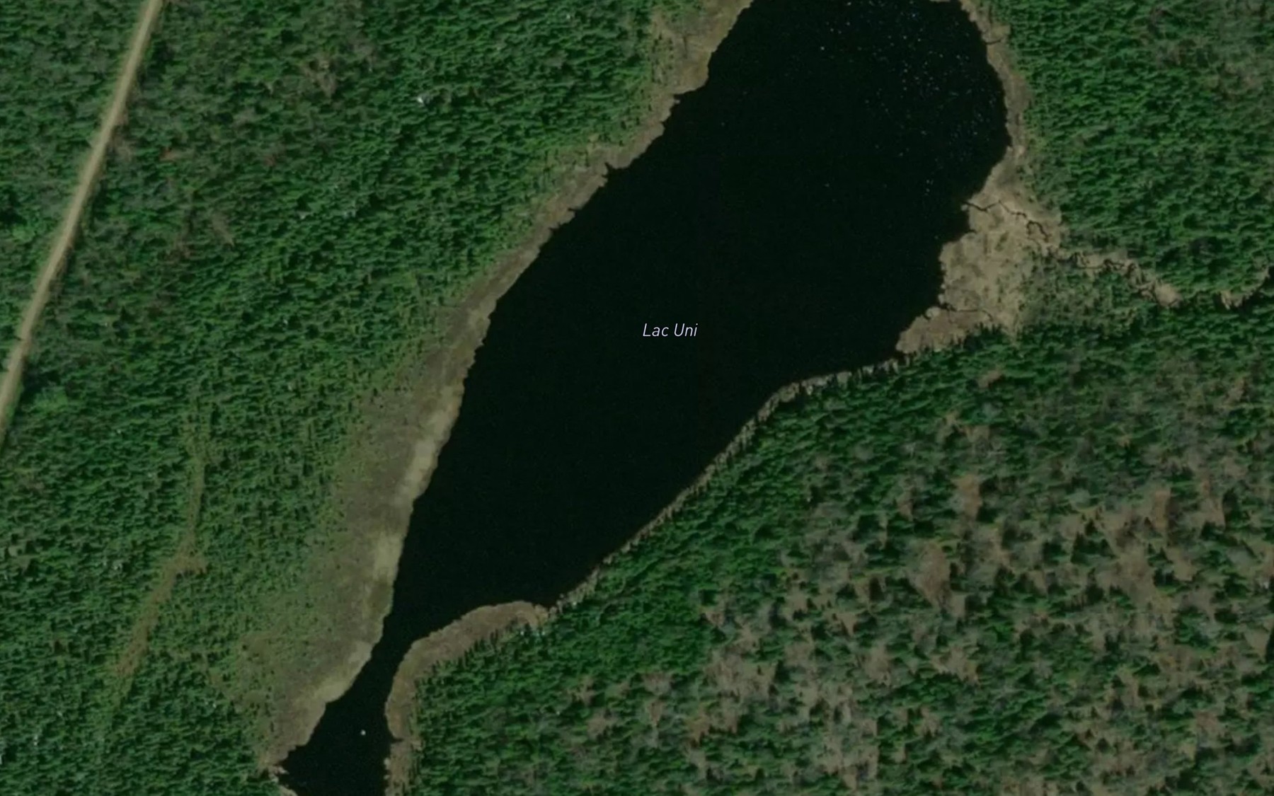 Satellite map of the Lac Uni