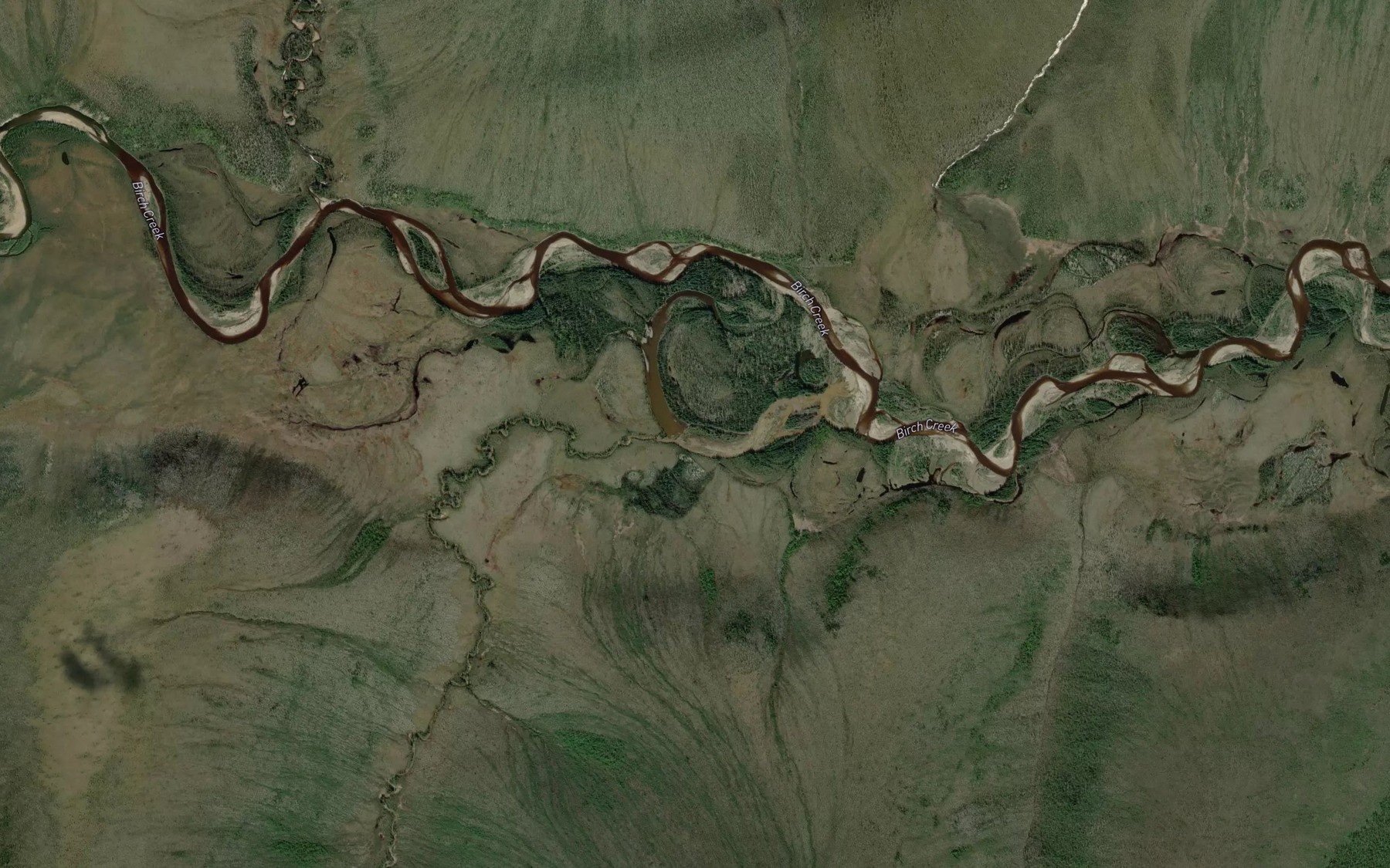 Satellite map of the Malburn Creek