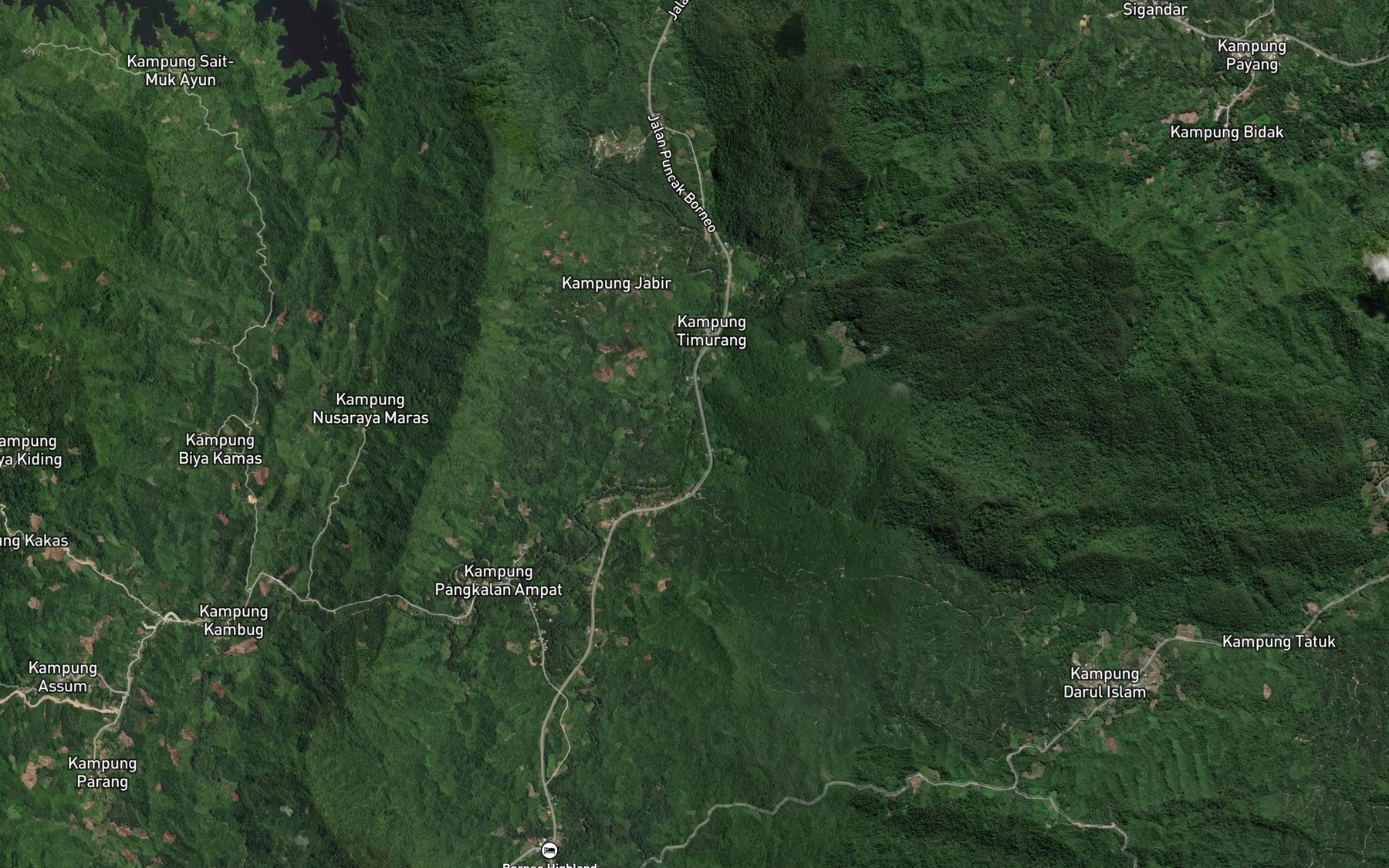 Satellite map of the Sungai Sigendang