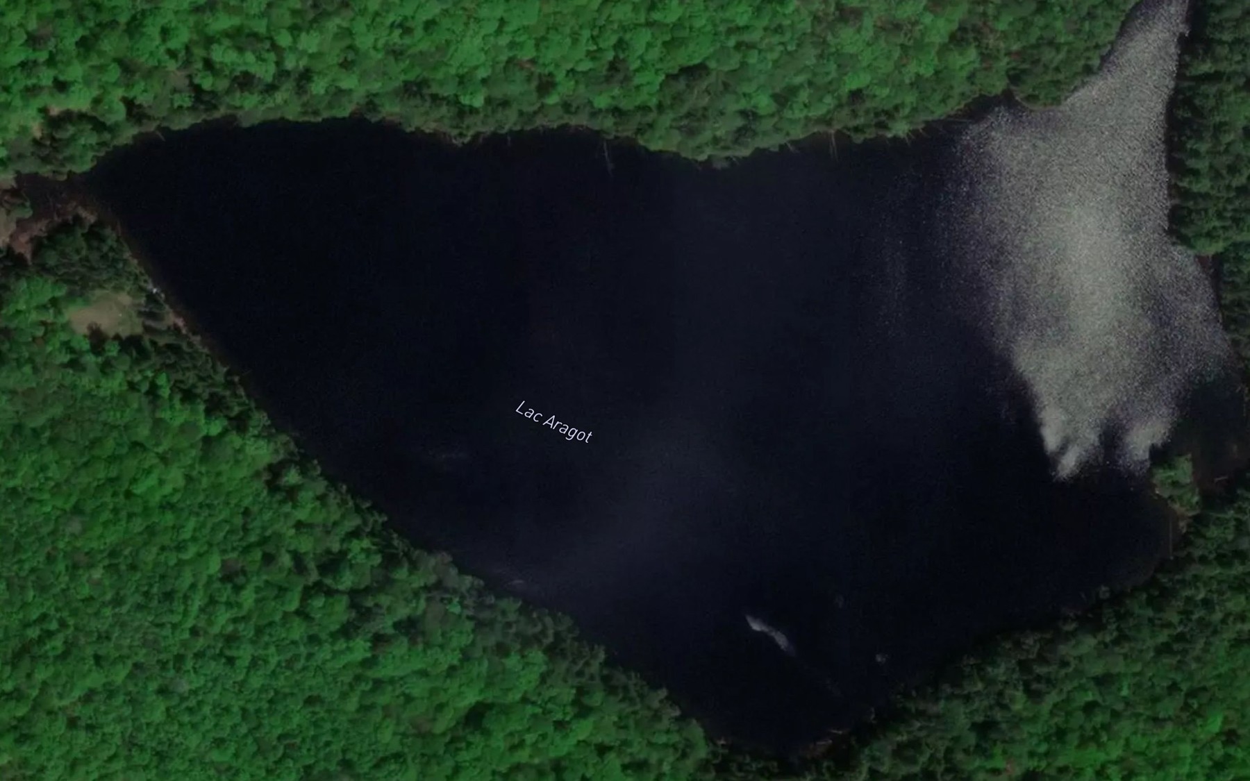 Satellite map of the Lac Aragot