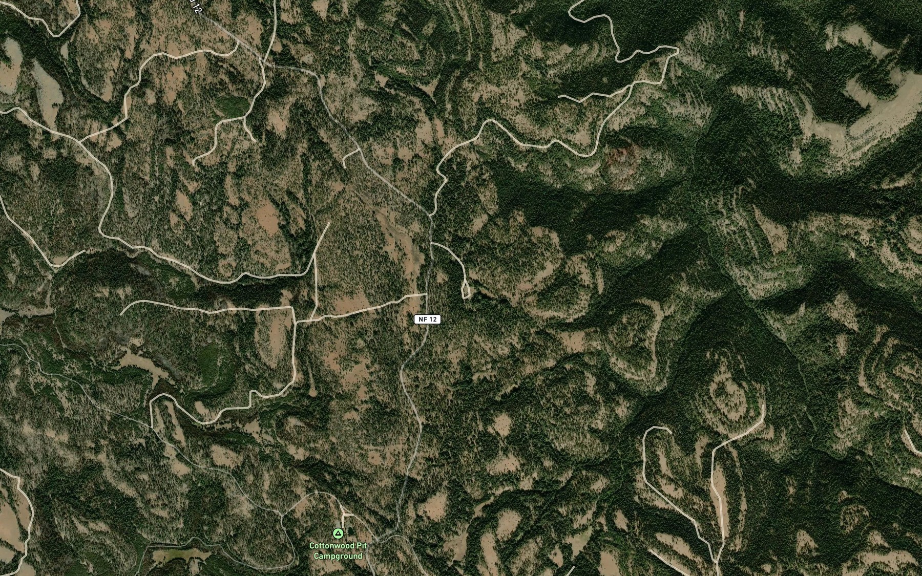 Satellite map of the Cottonwood Spring