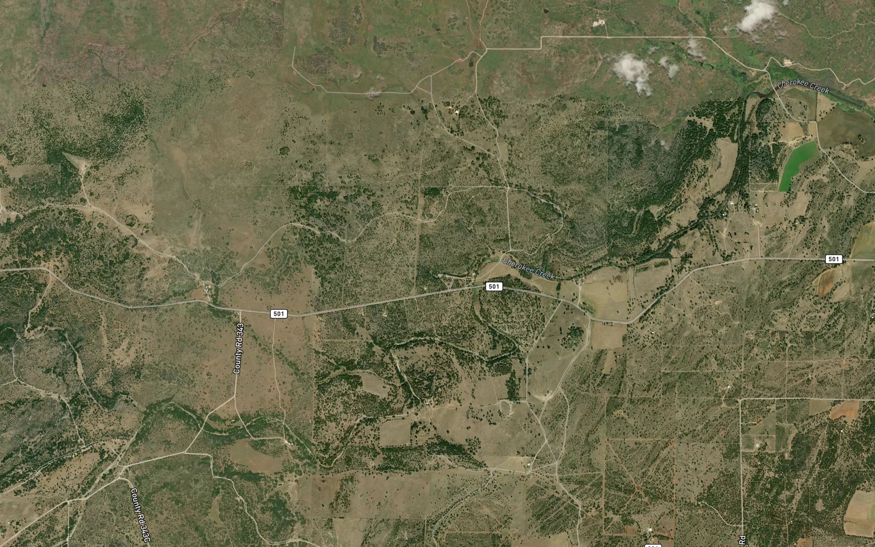 Satellite map of the Hext Spring