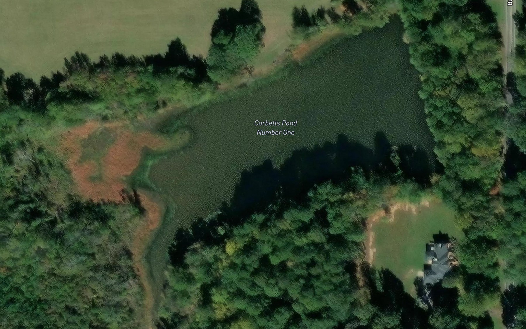 Satellite map of the Corbetts Pond Number One