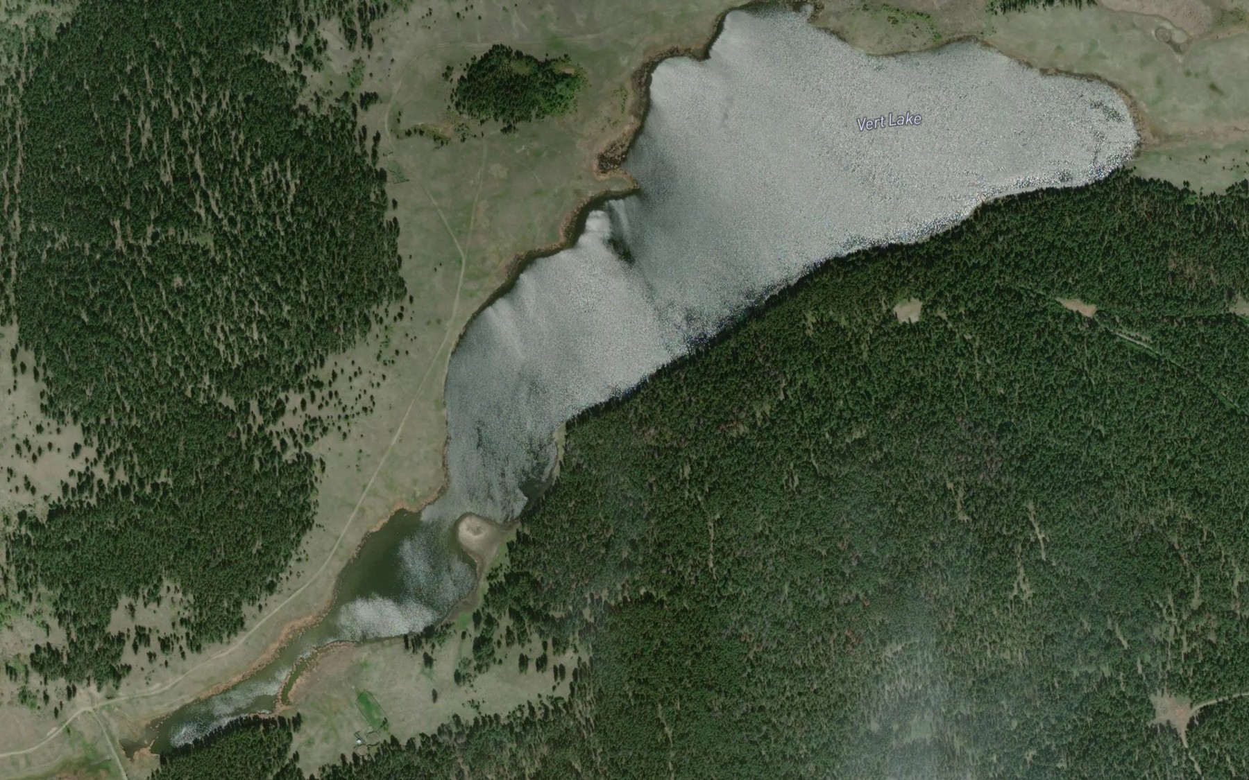 Satellite map of the Vert Lake