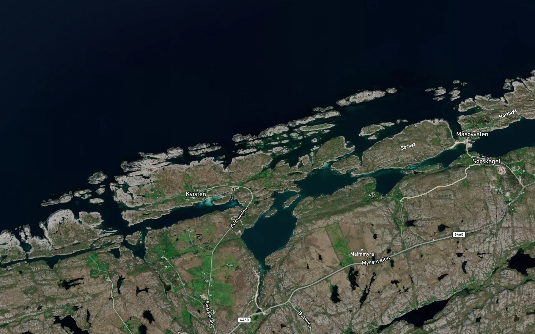 Satellite map of the Nordvagen