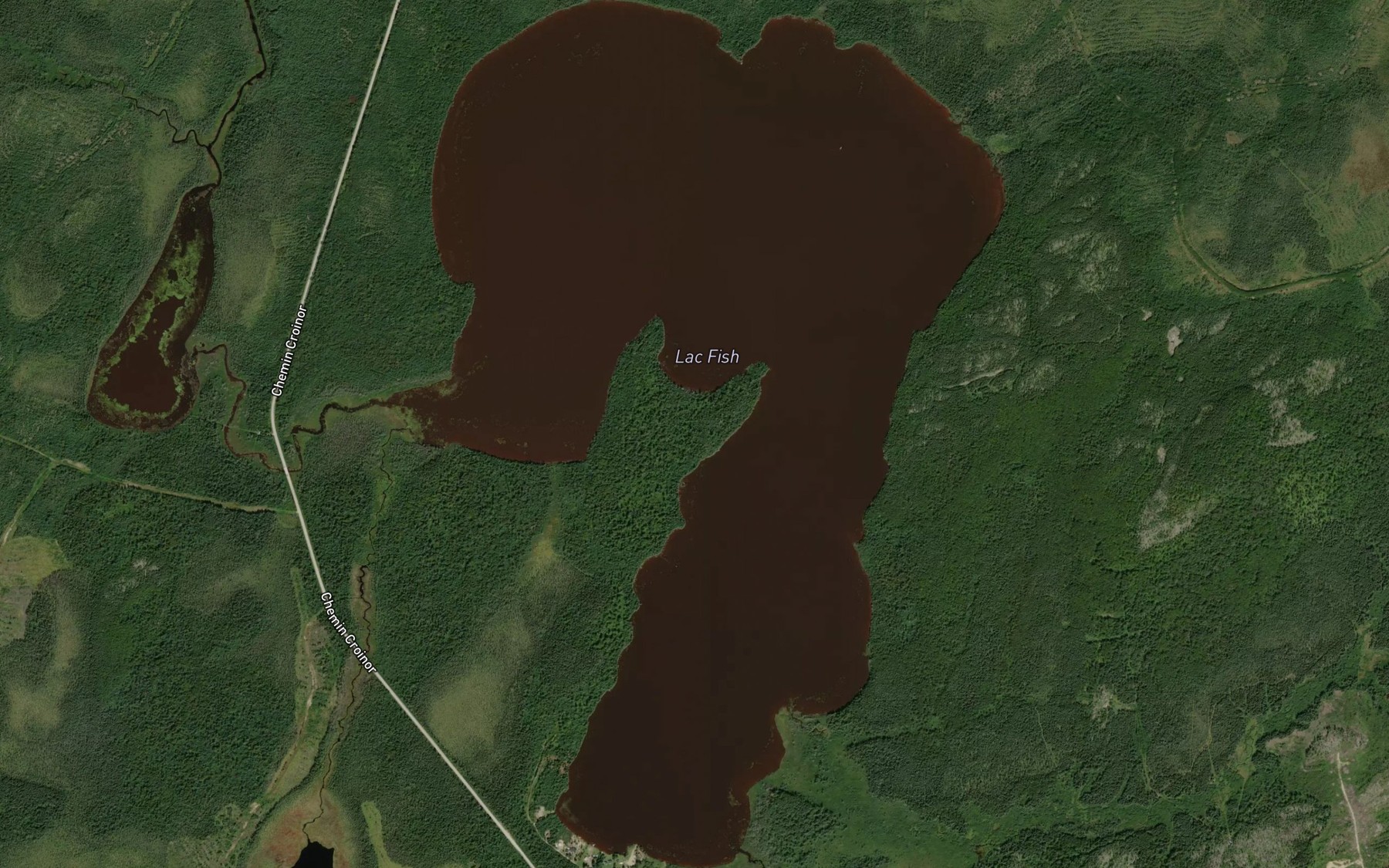 Satellite map of the Lac Mekiskine