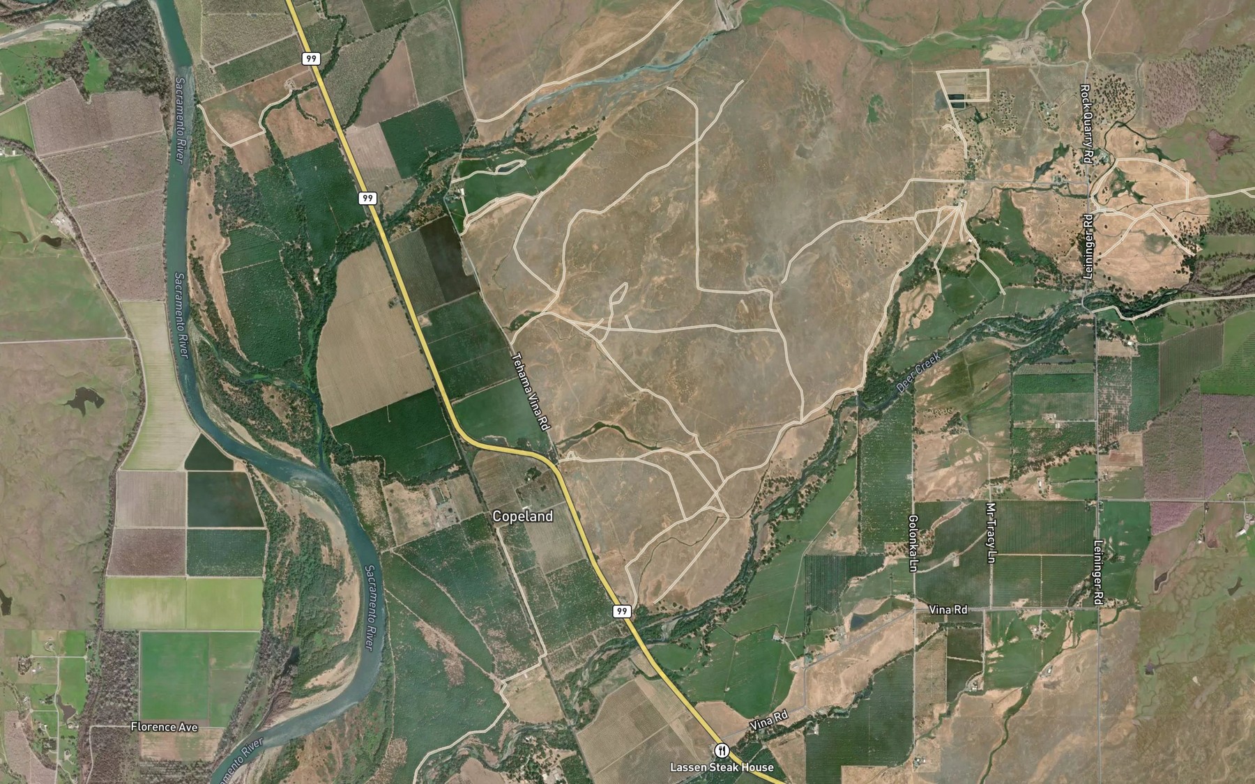 Satellite map of the North Main Canal