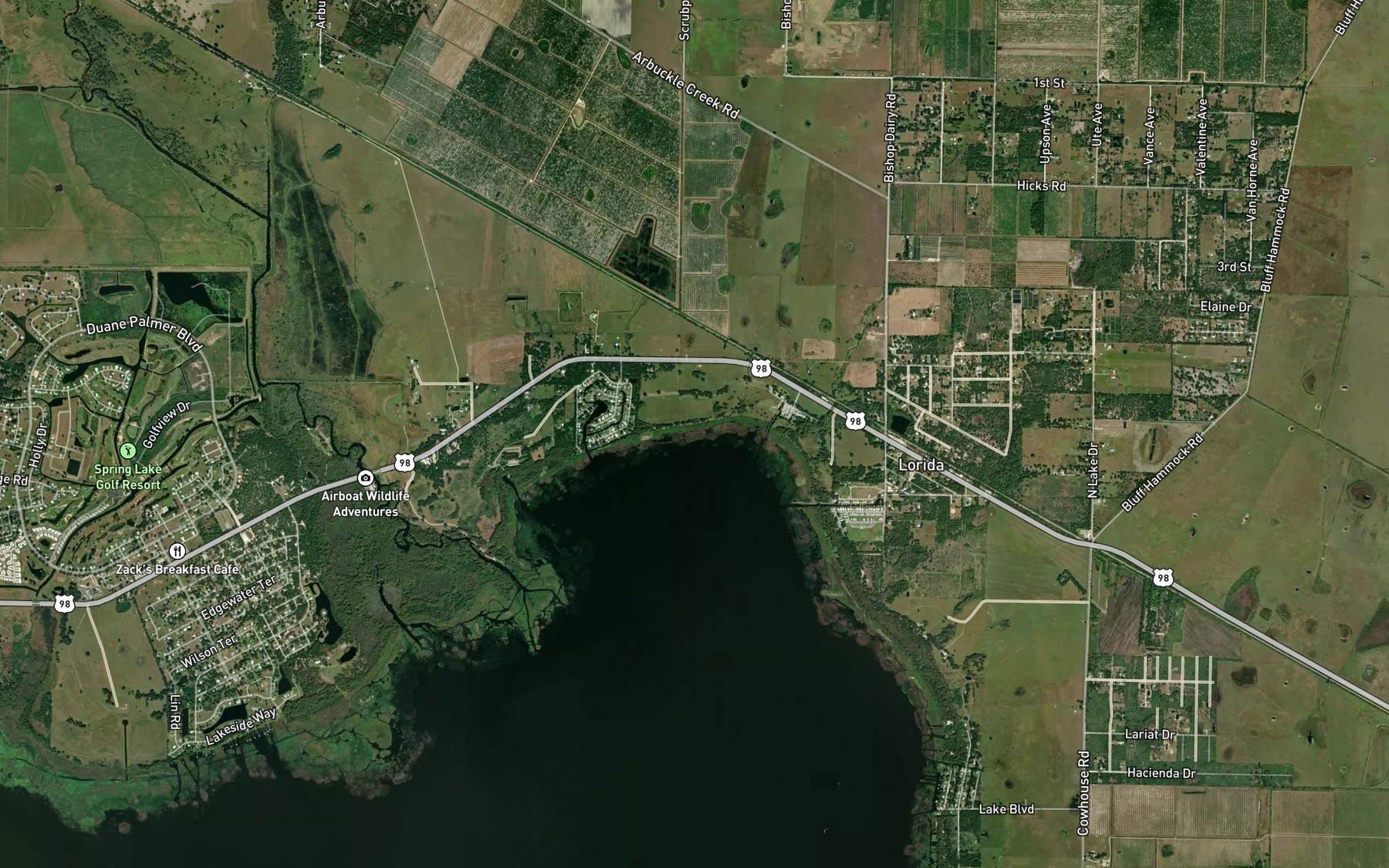 Satellite map of the Spot 5