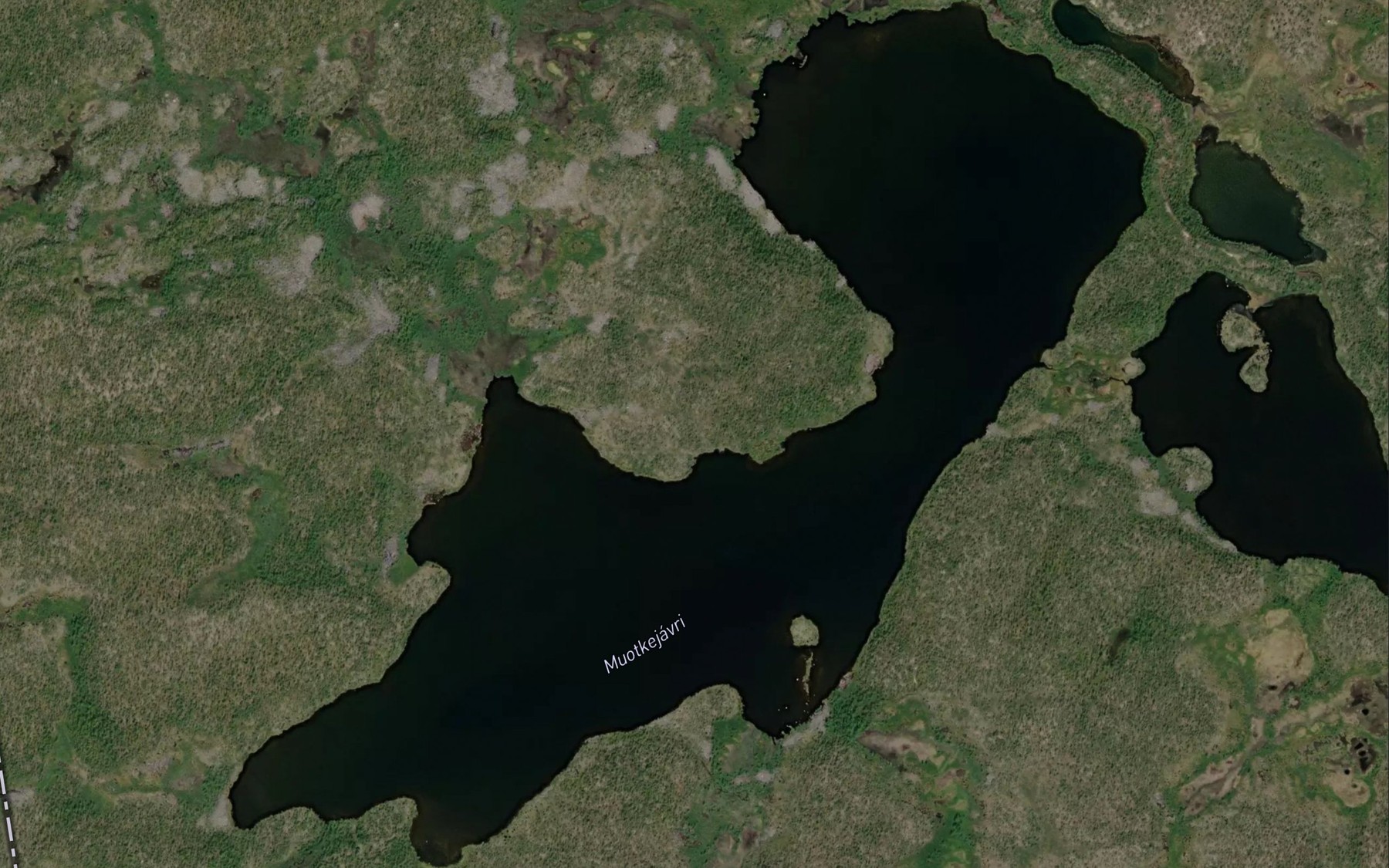 Satellite map of the Muotkejavri