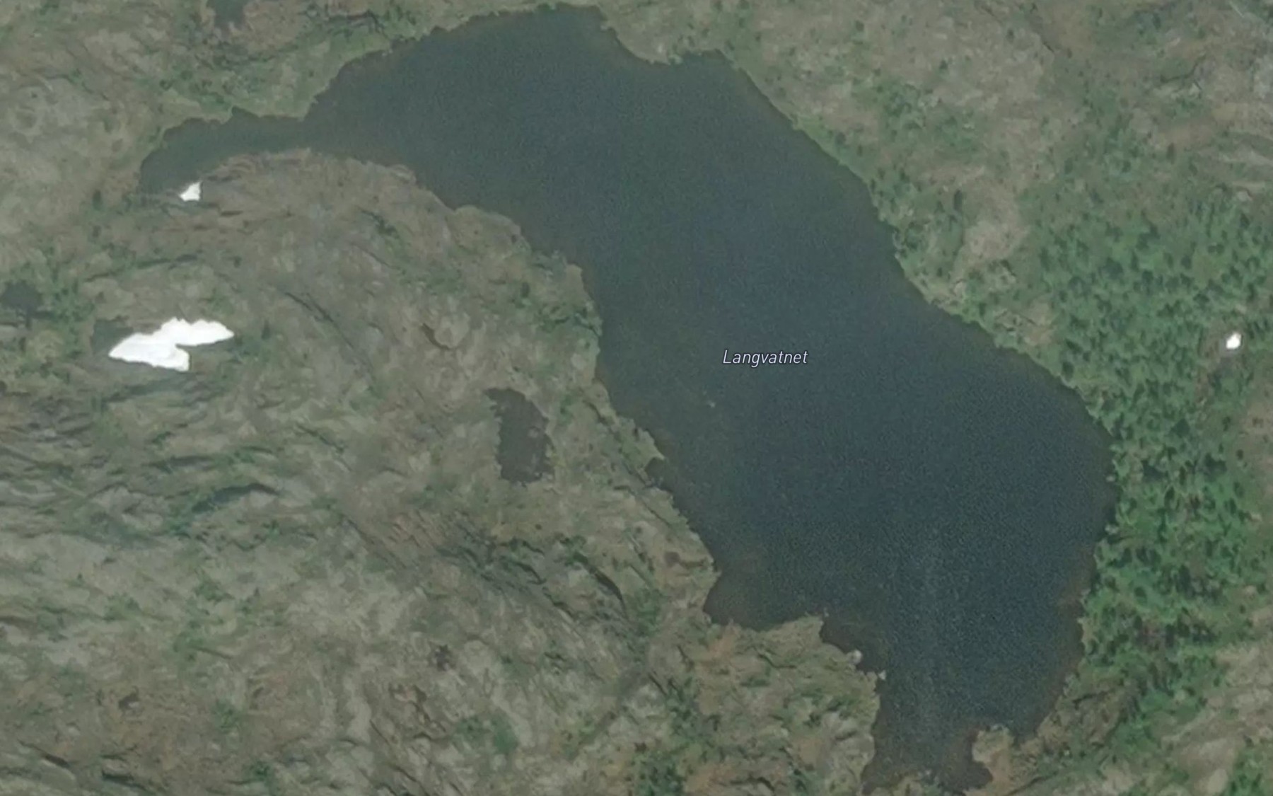 Satellite map of the Langvatnet