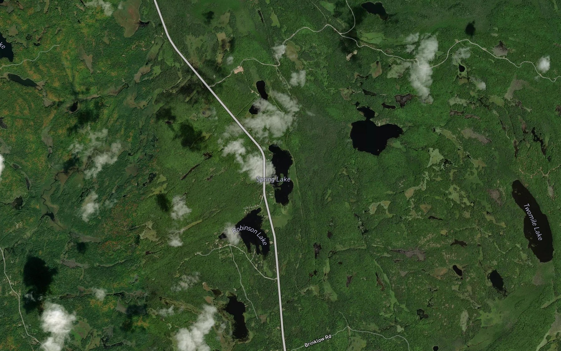 Satellite map of the Spring Lake