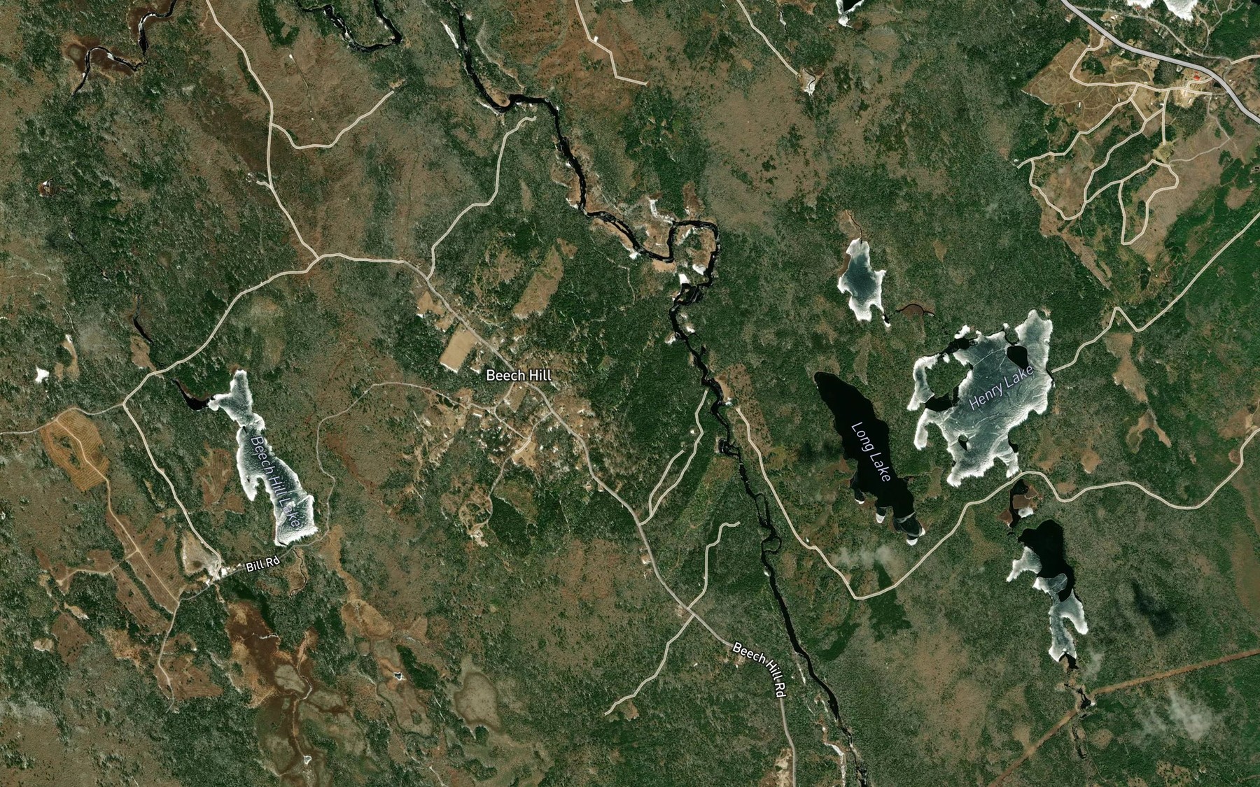 Satellite map of the Backman Run