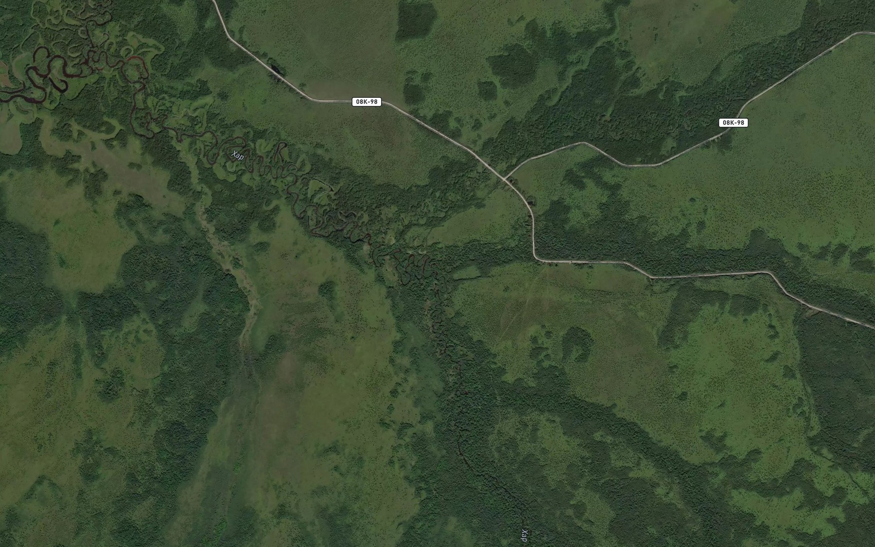 Satellite map of the Malina