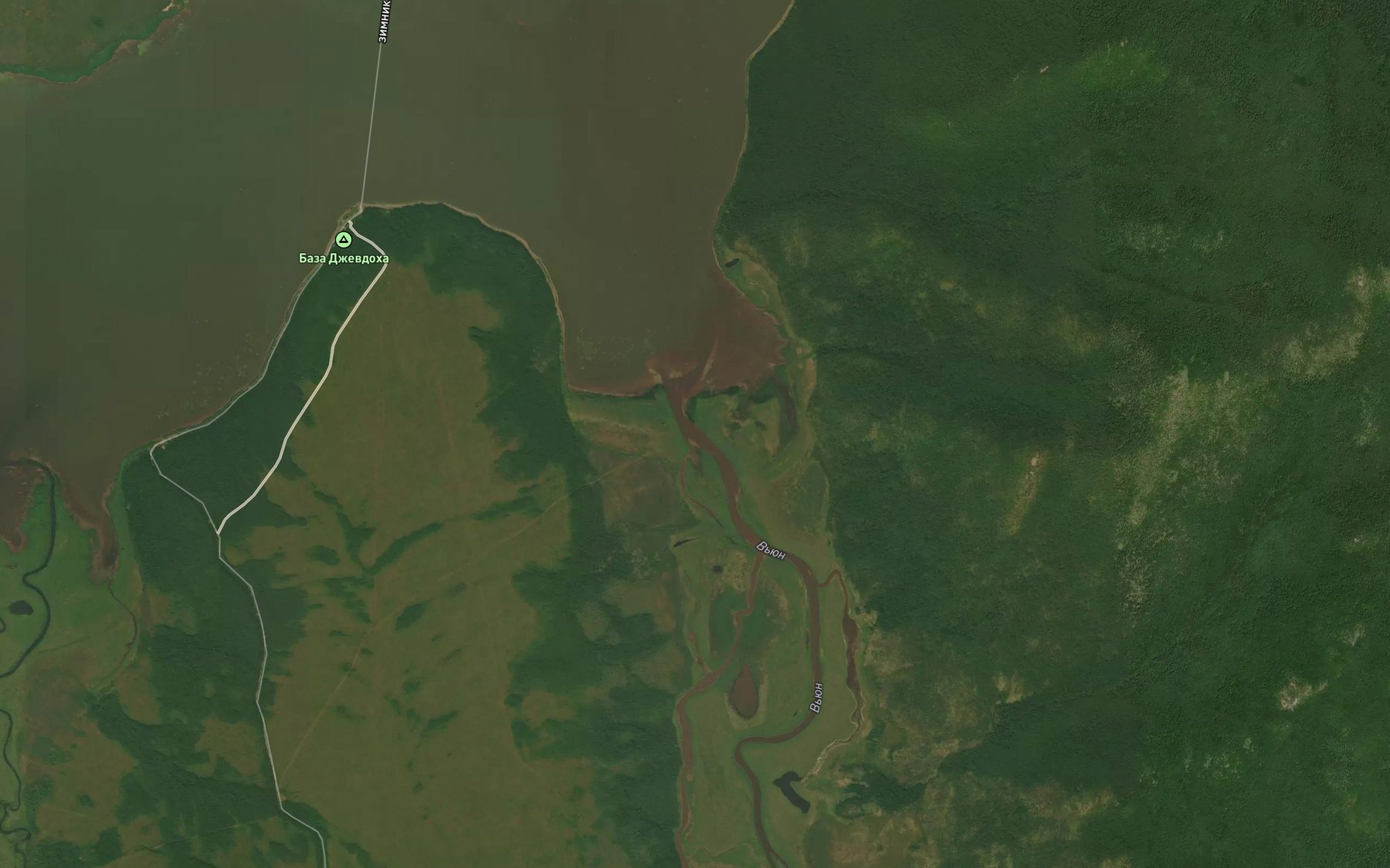 Satellite map of the V'yun