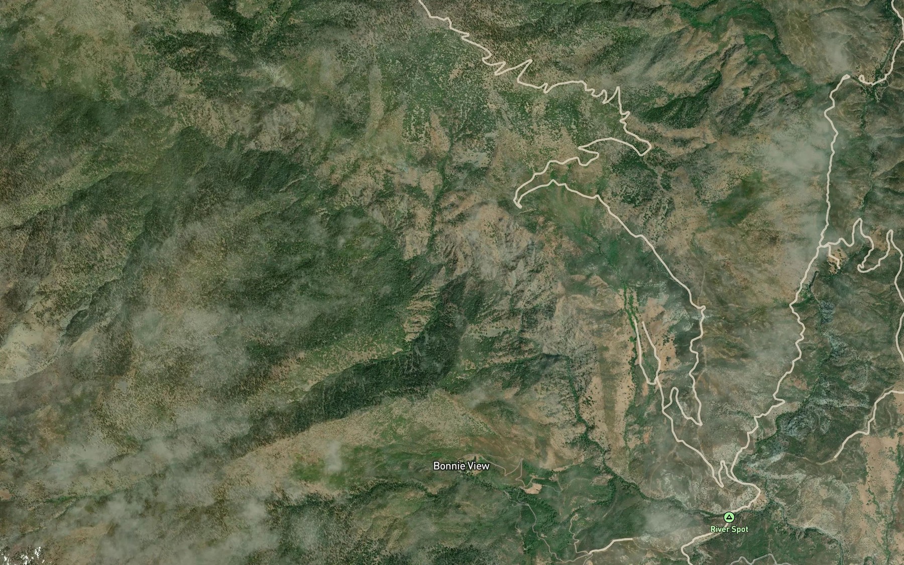 Satellite map of the Dark Hollow Creek