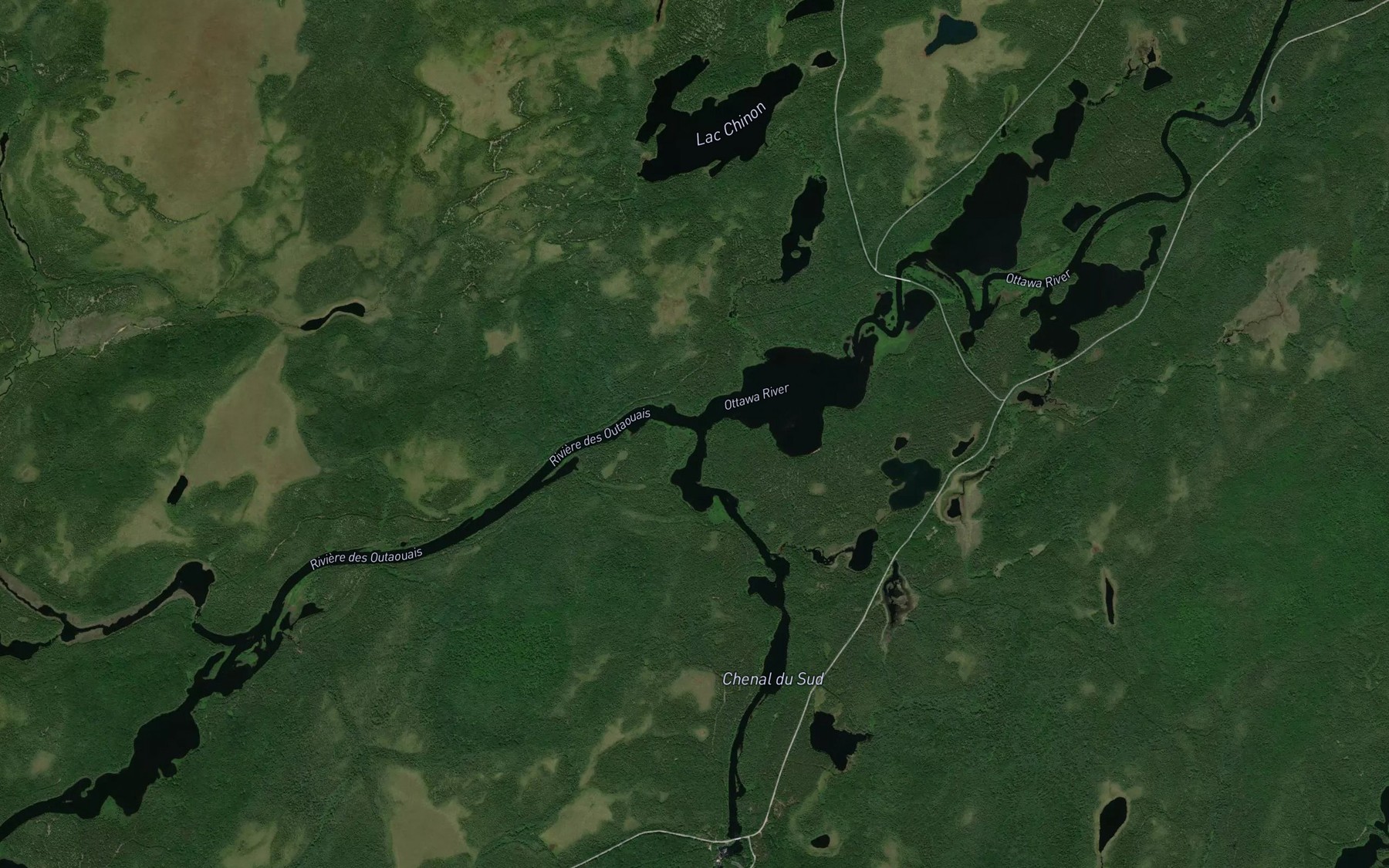 Satellite map of the Chenal du Sud