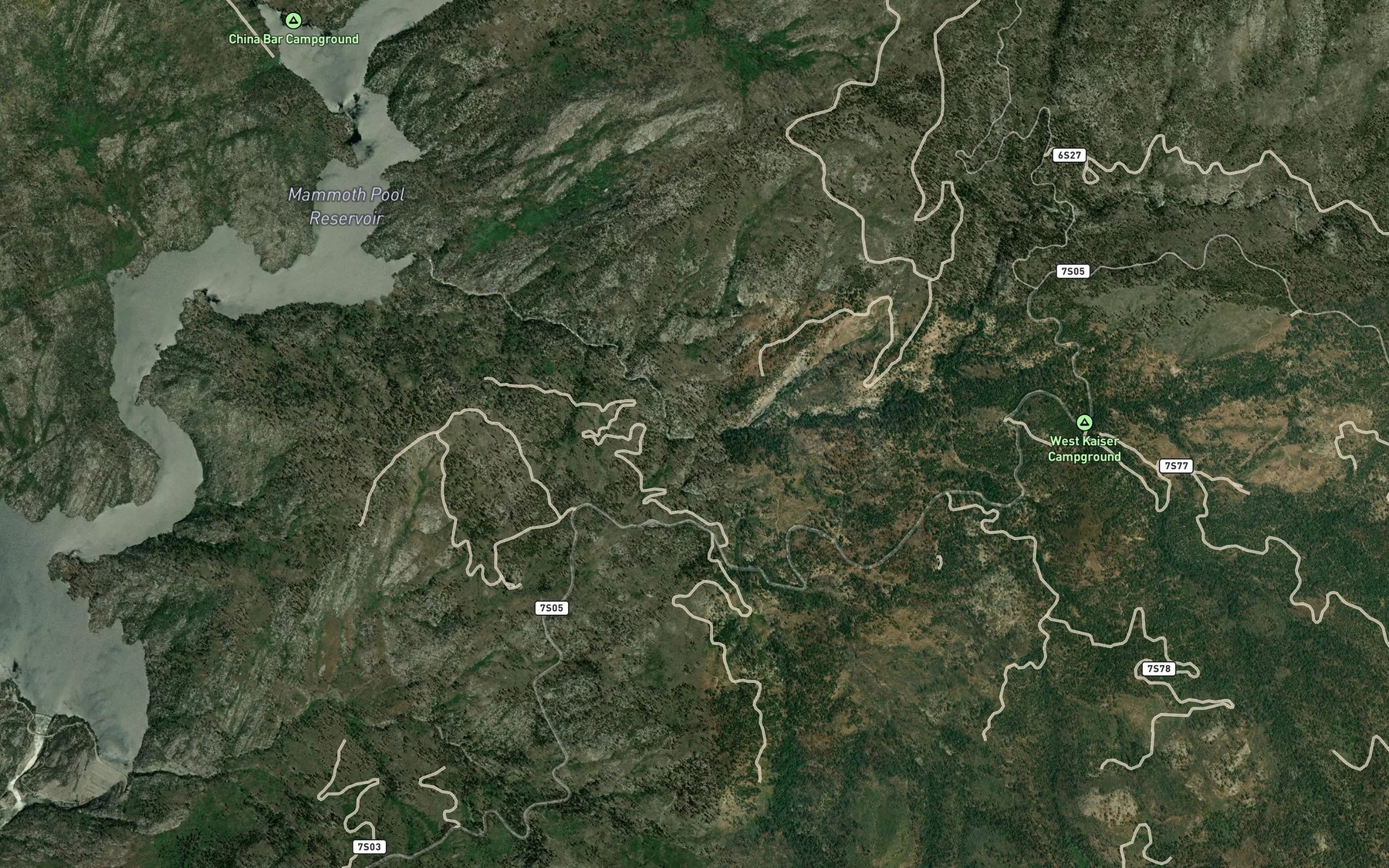Satellite map of the Westfall Creek