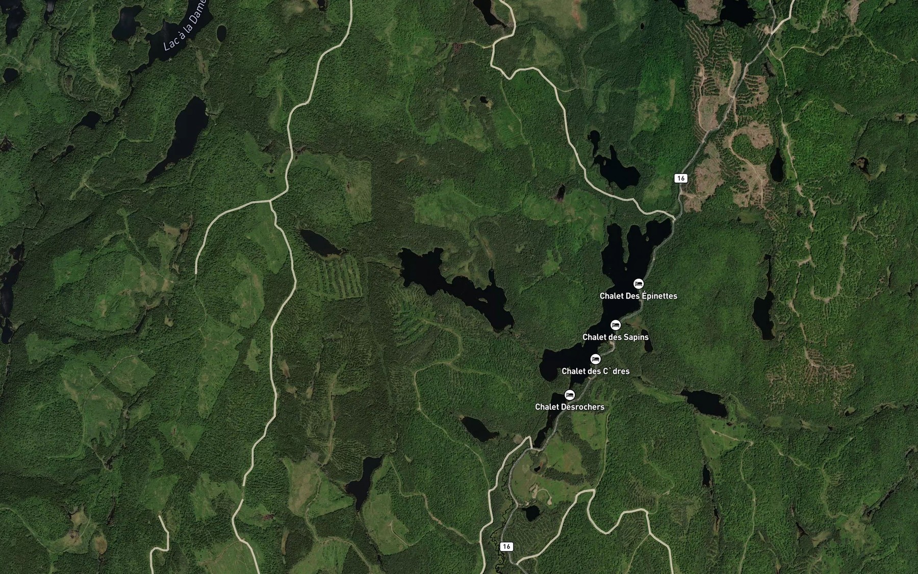 Satellite map of the Lac Original