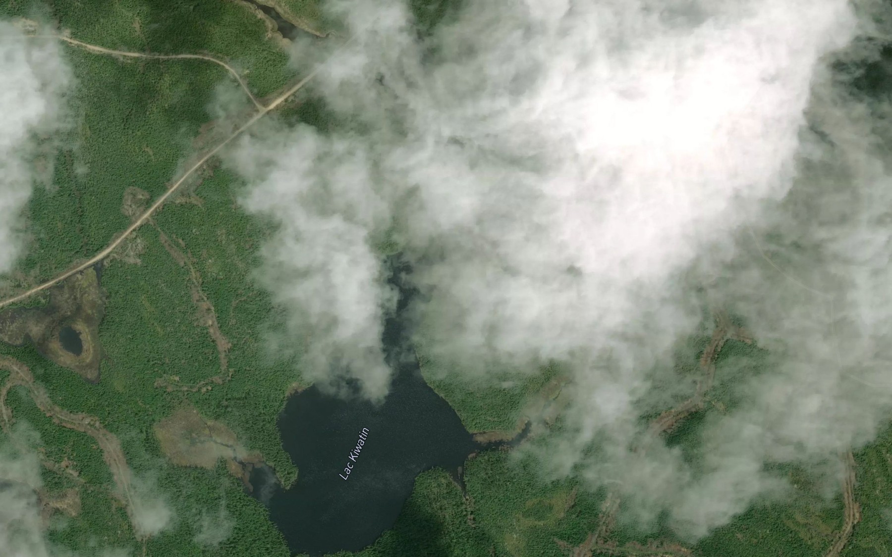 Satellite map of the Lac Kiwatin