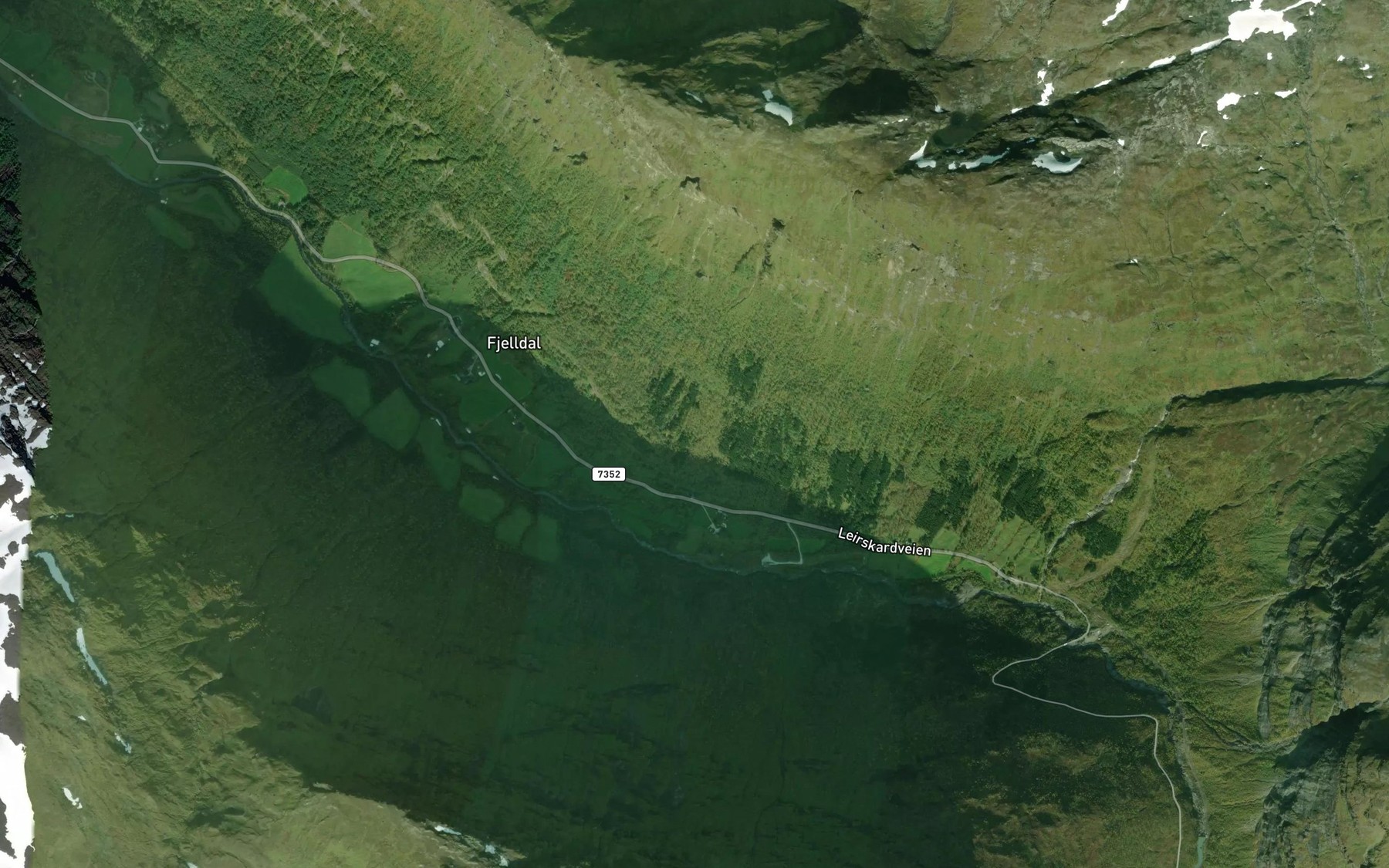 Satellite map of the Hestmobekken