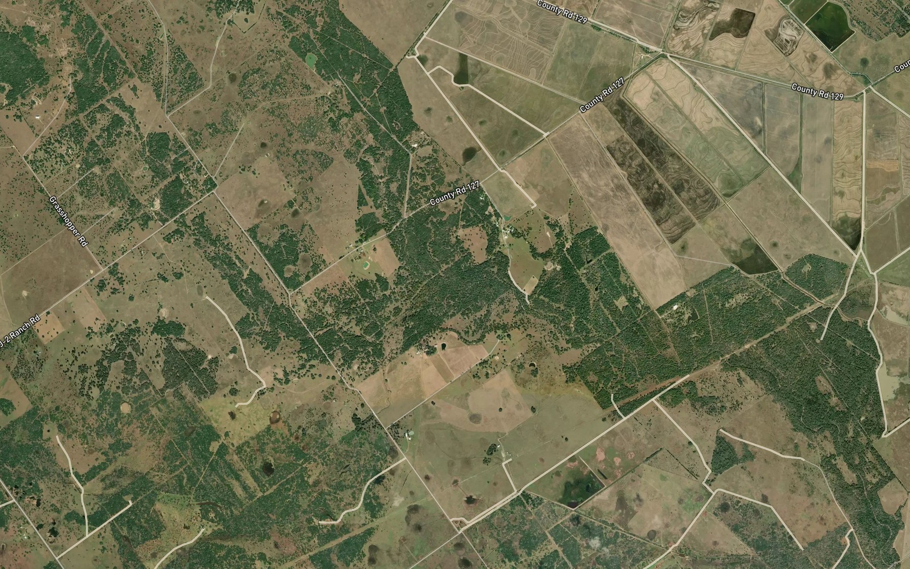 Satellite map of the Brown Creek