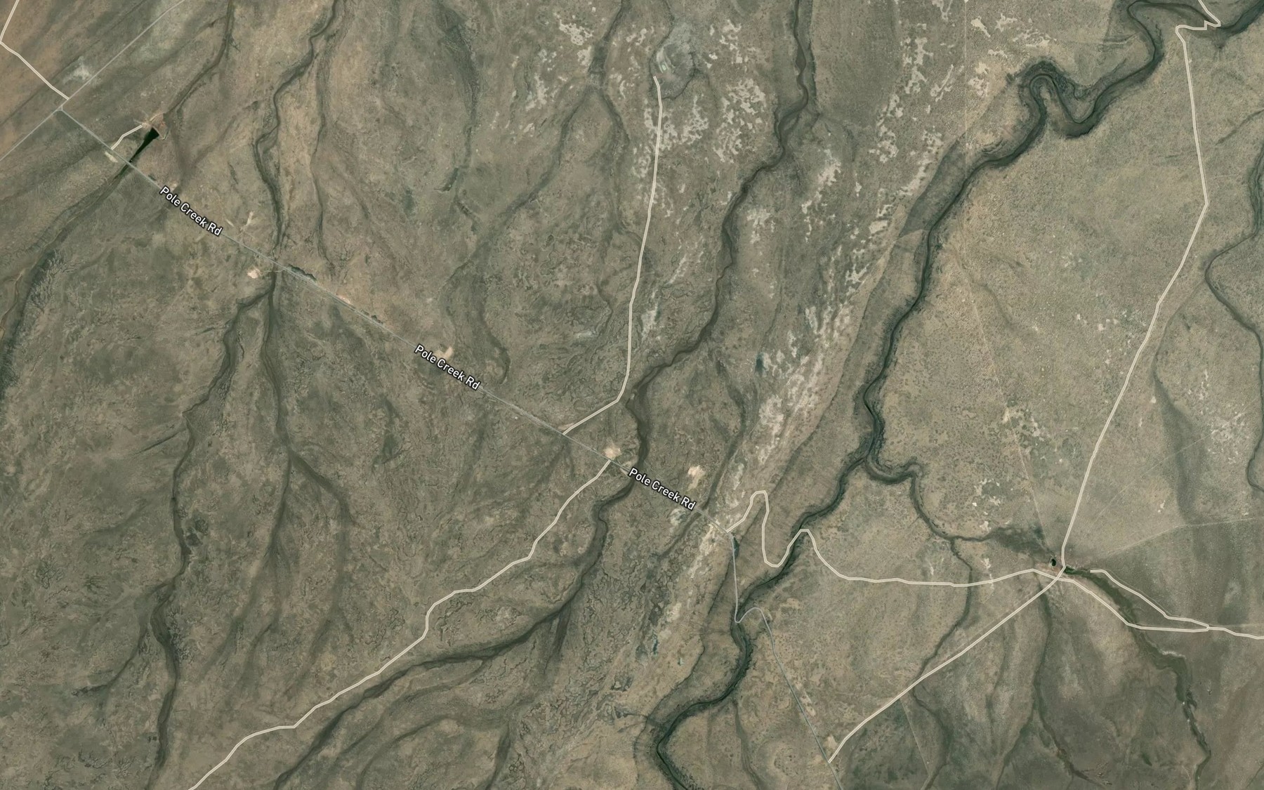 Satellite map of the Lost Fork Reservoir