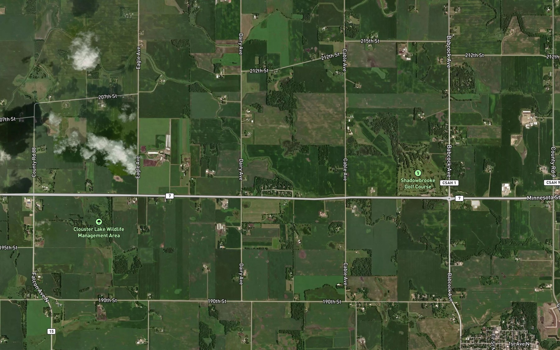 Satellite map of the County Ditch Number Ten A