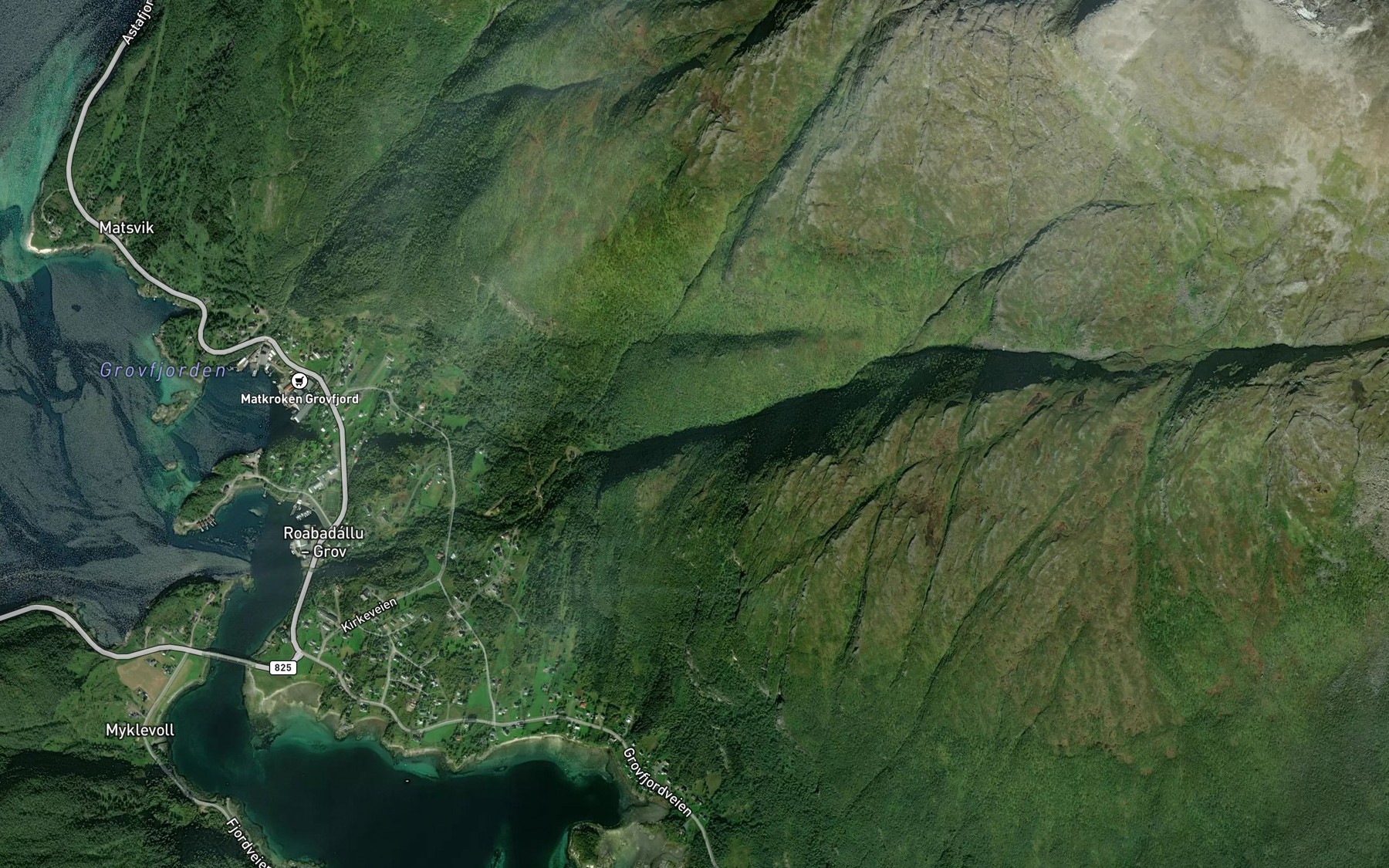 Satellite map of the Moelva