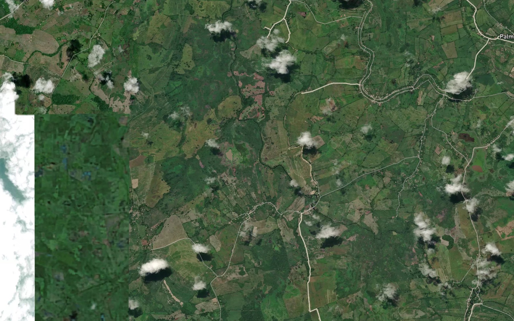 Satellite map of the Quebrada La Raiz