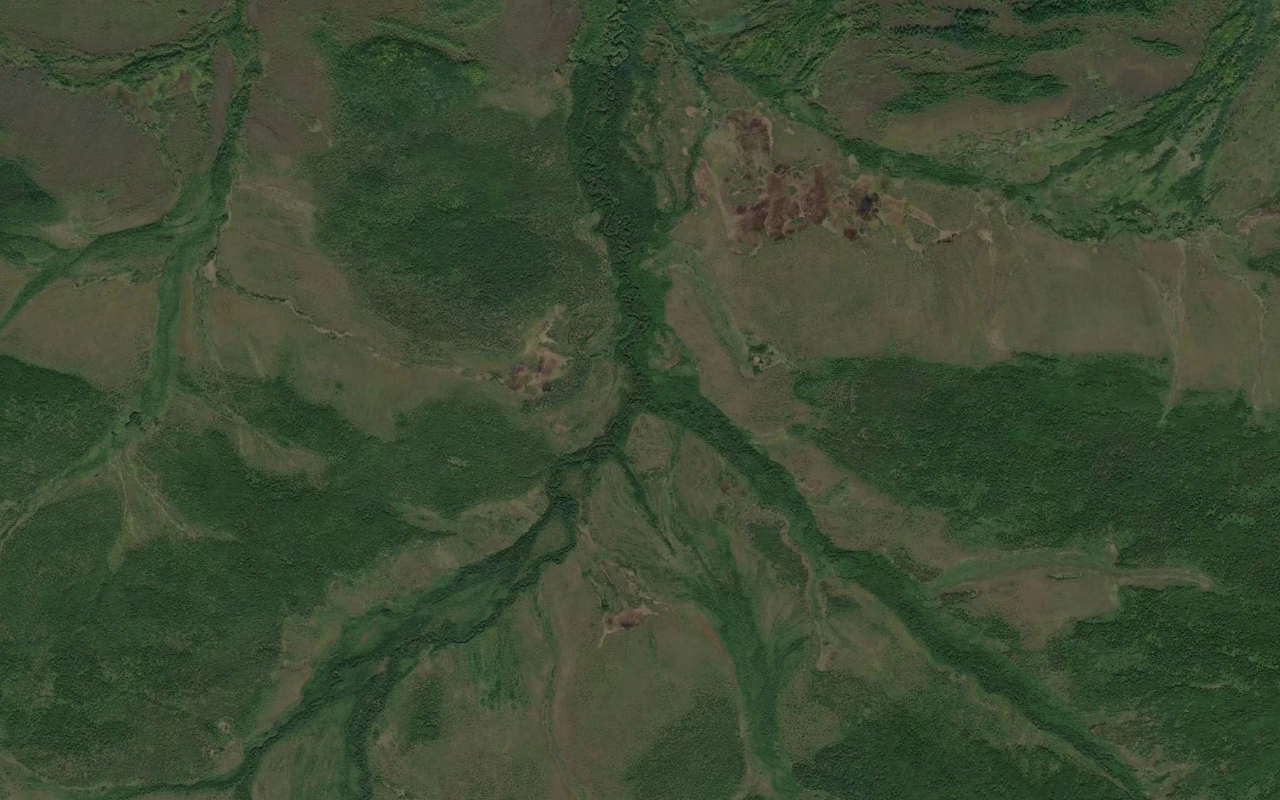 Satellite map of the Verkhnyaya El'ga