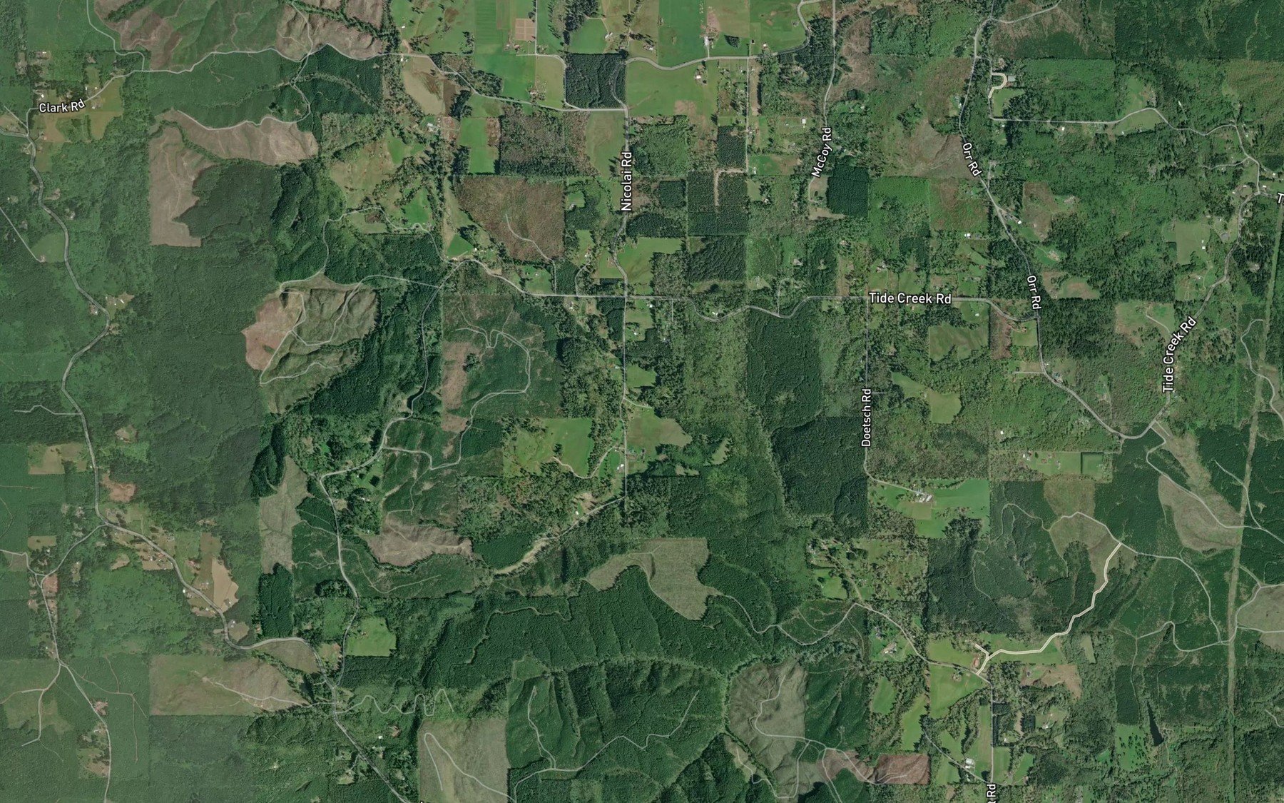 Satellite map of the Bishop Creek