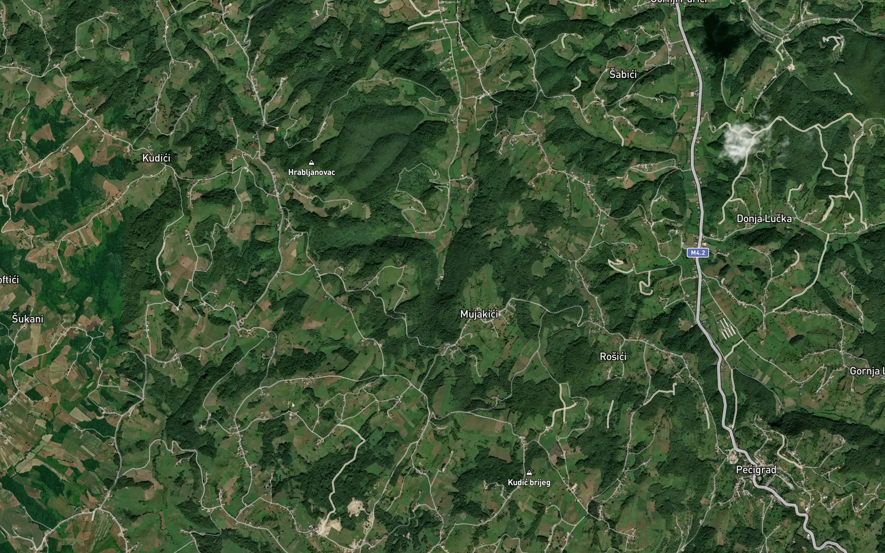 Satellite map of the Sumatacko Vrelo