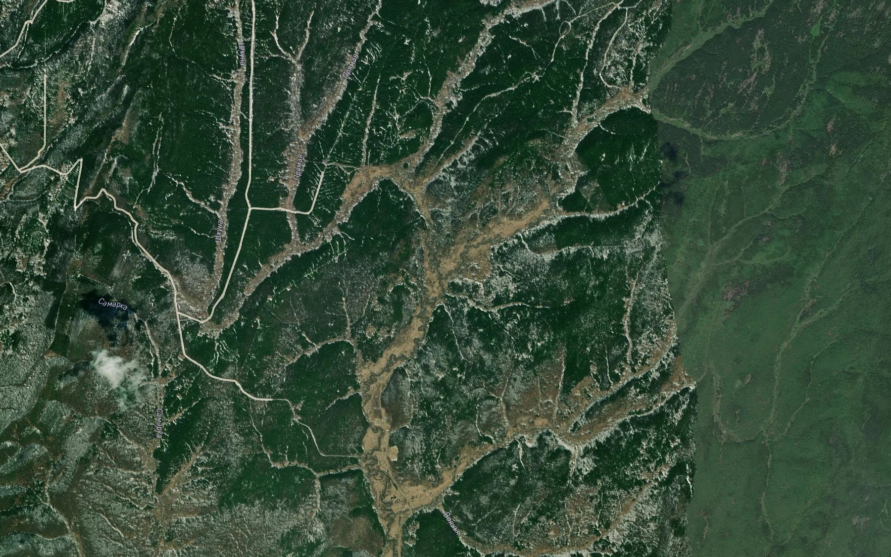 Satellite map of the Minutka