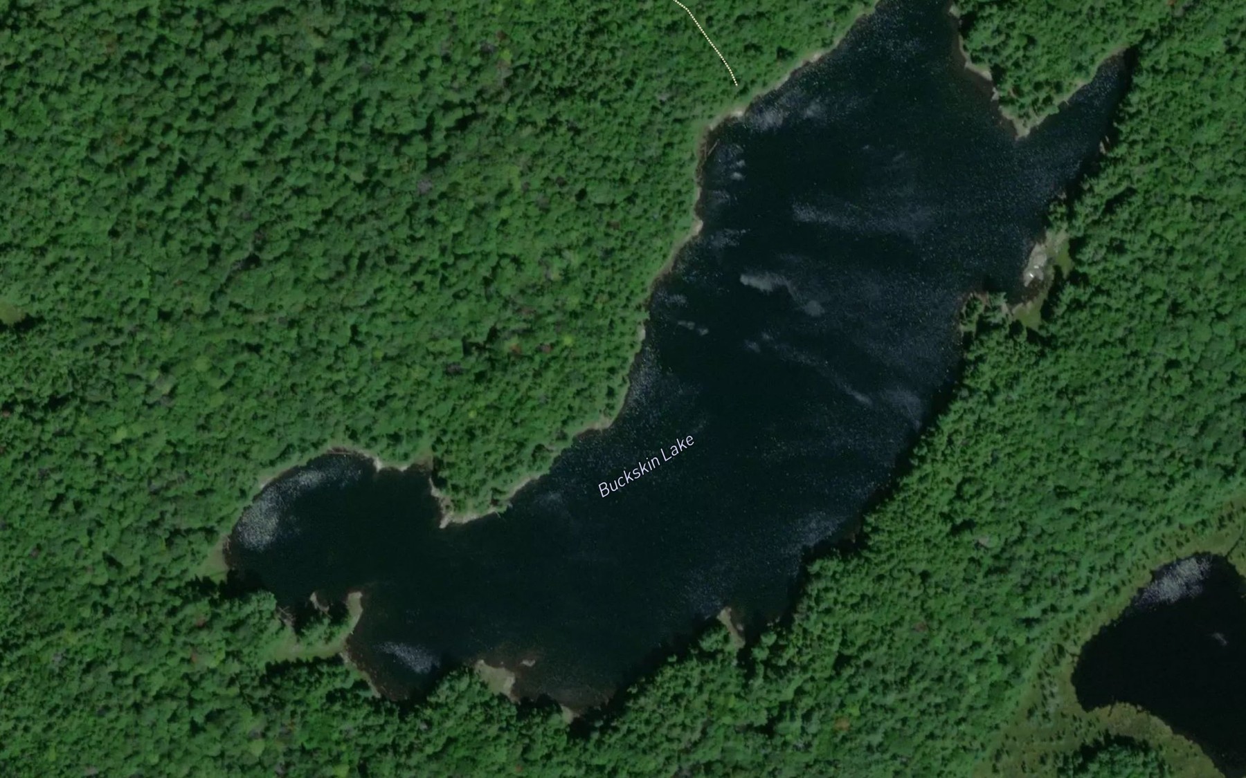 Satellite map of the Buckskin Lake