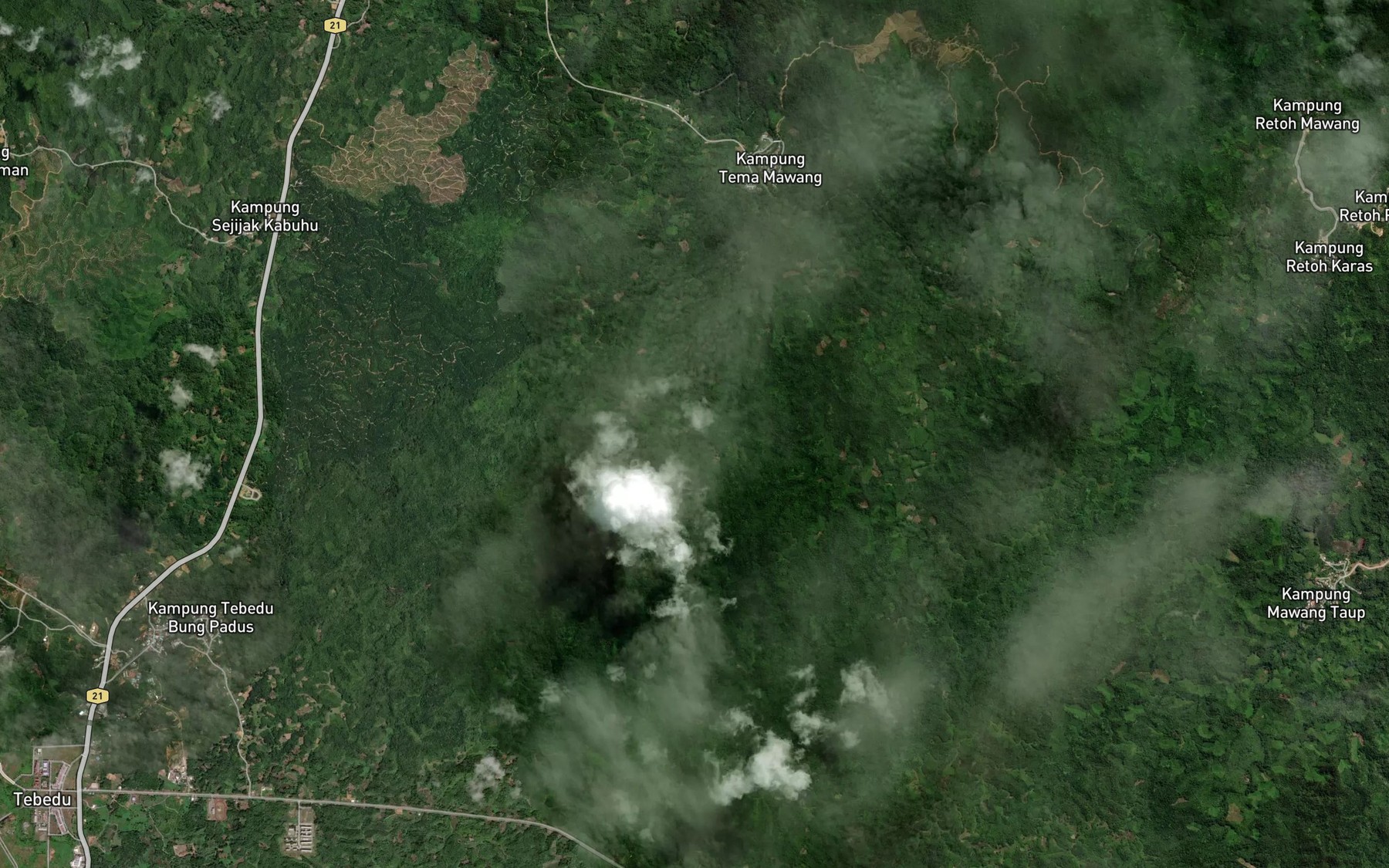 Satellite map of the Sungai Peronton