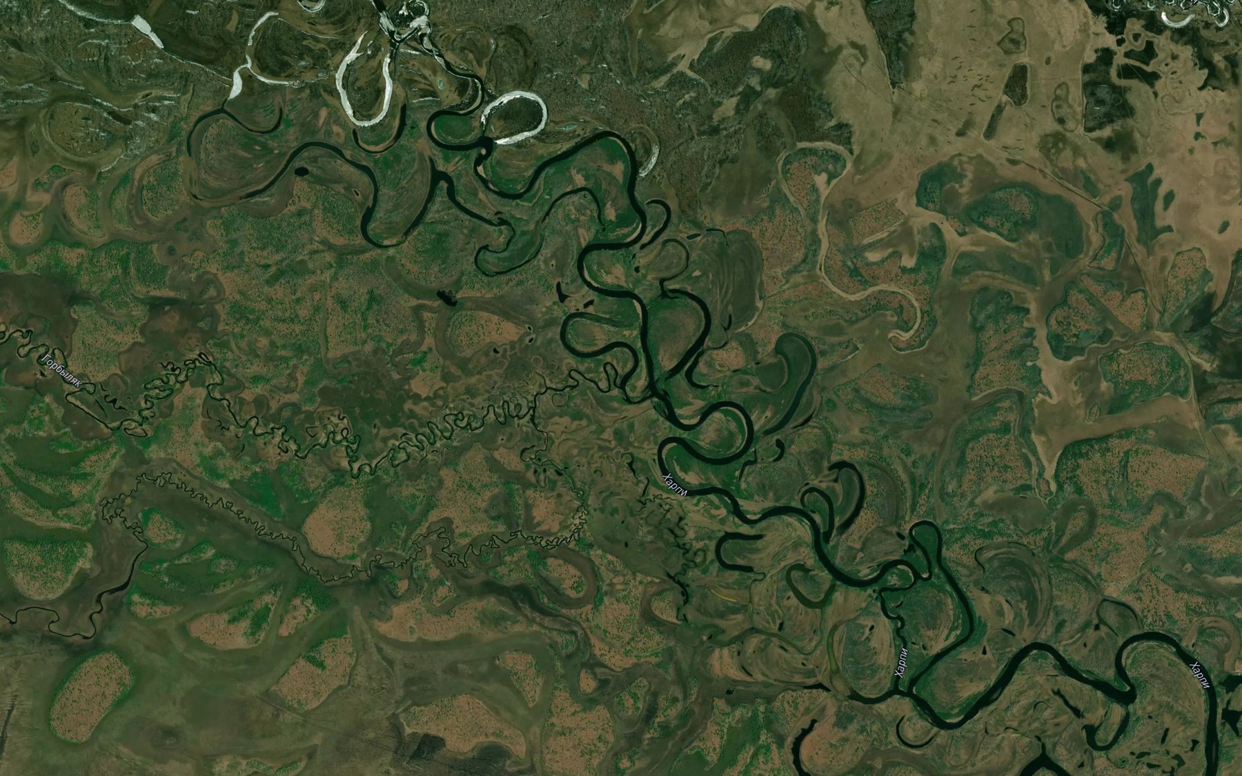 Satellite map of the Gorbylyak