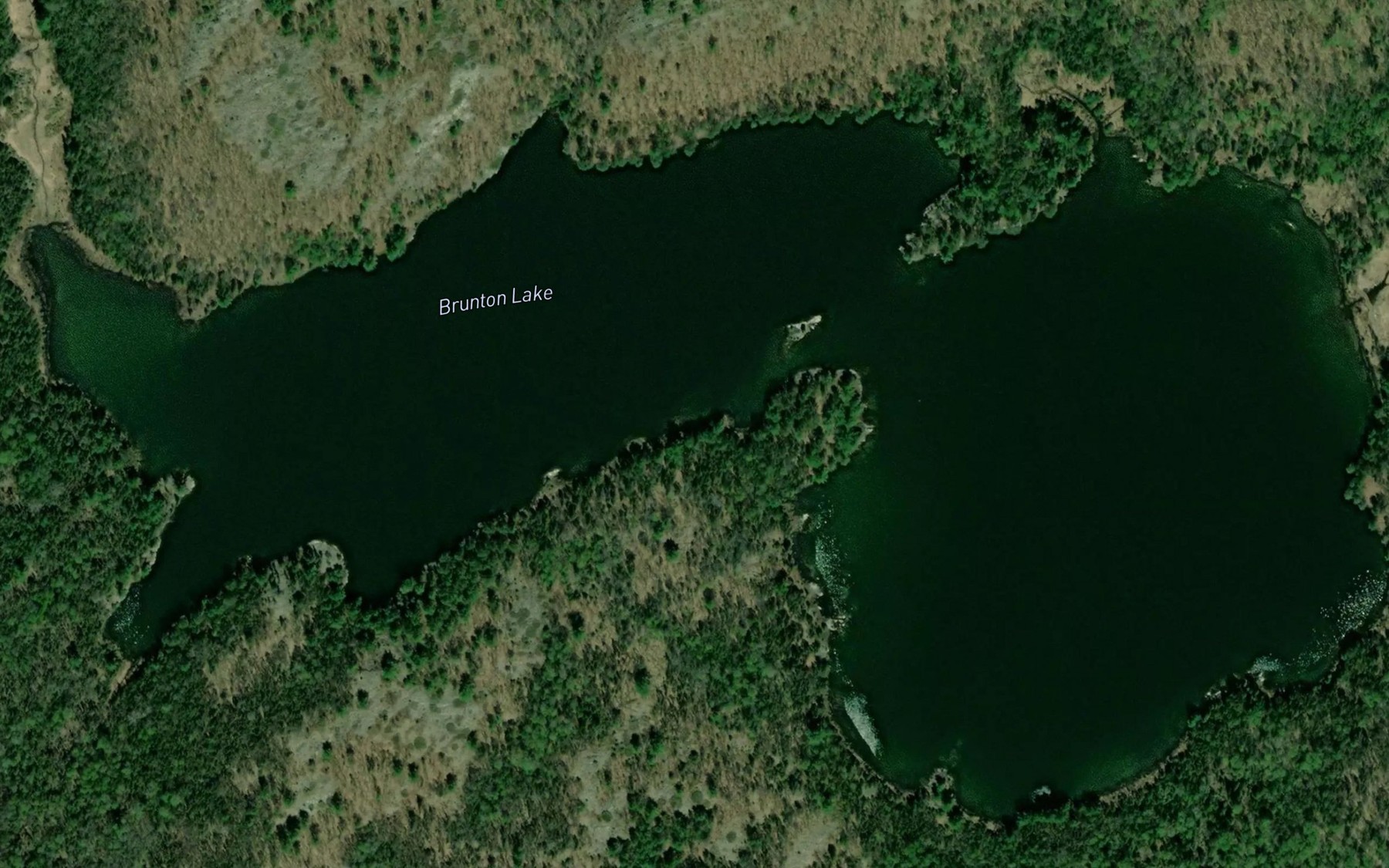 Satellite map of the Brunton Lake