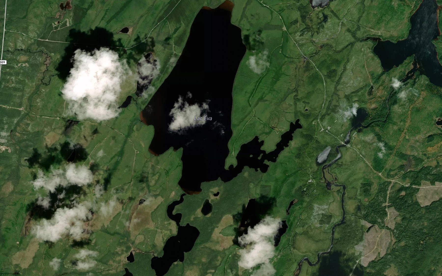 Satellite map of the Lac Eva