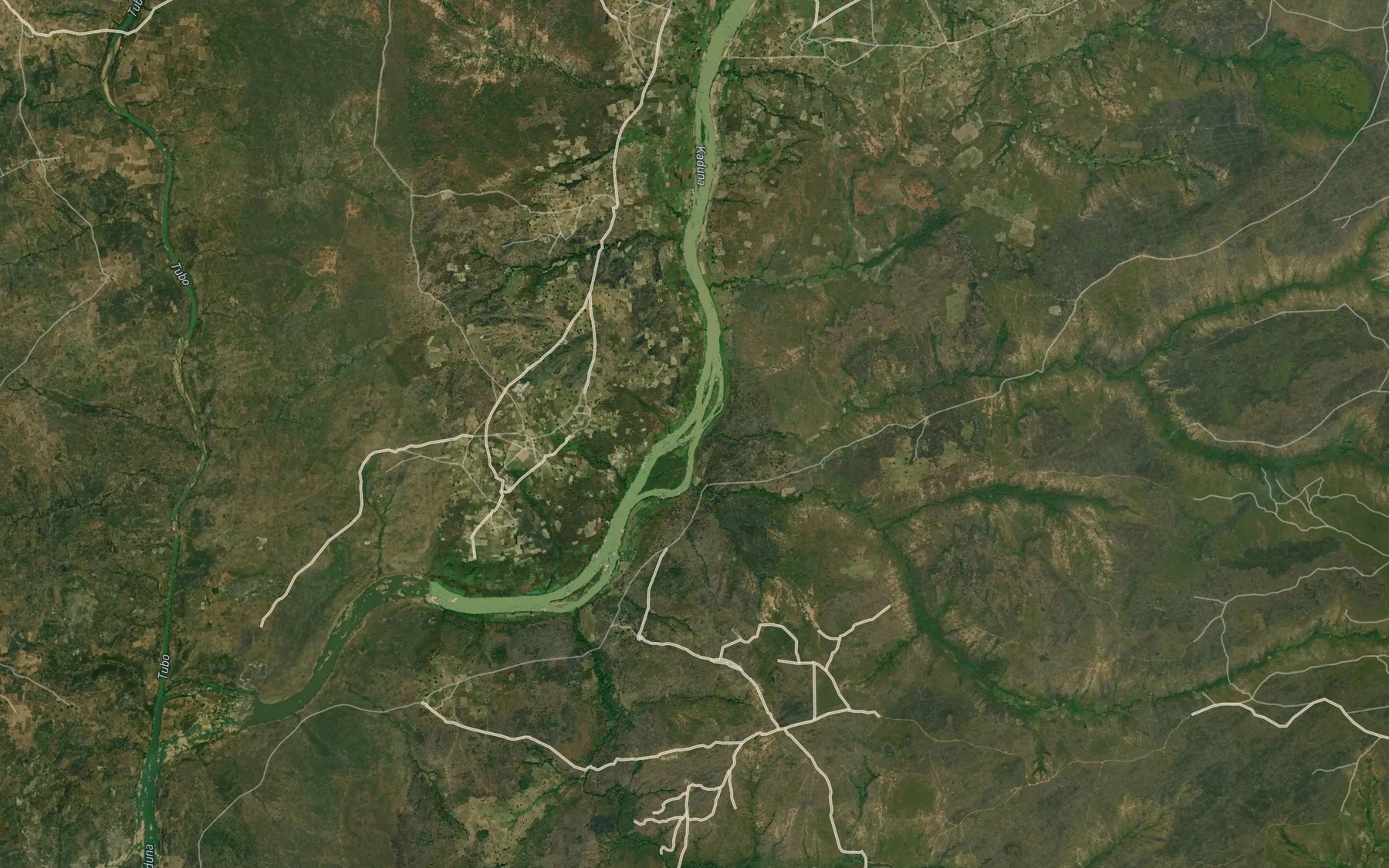 Satellite map of the River Gwonki