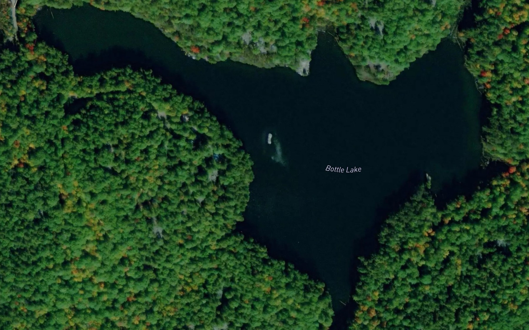 Satellite map of the Bottle Lake