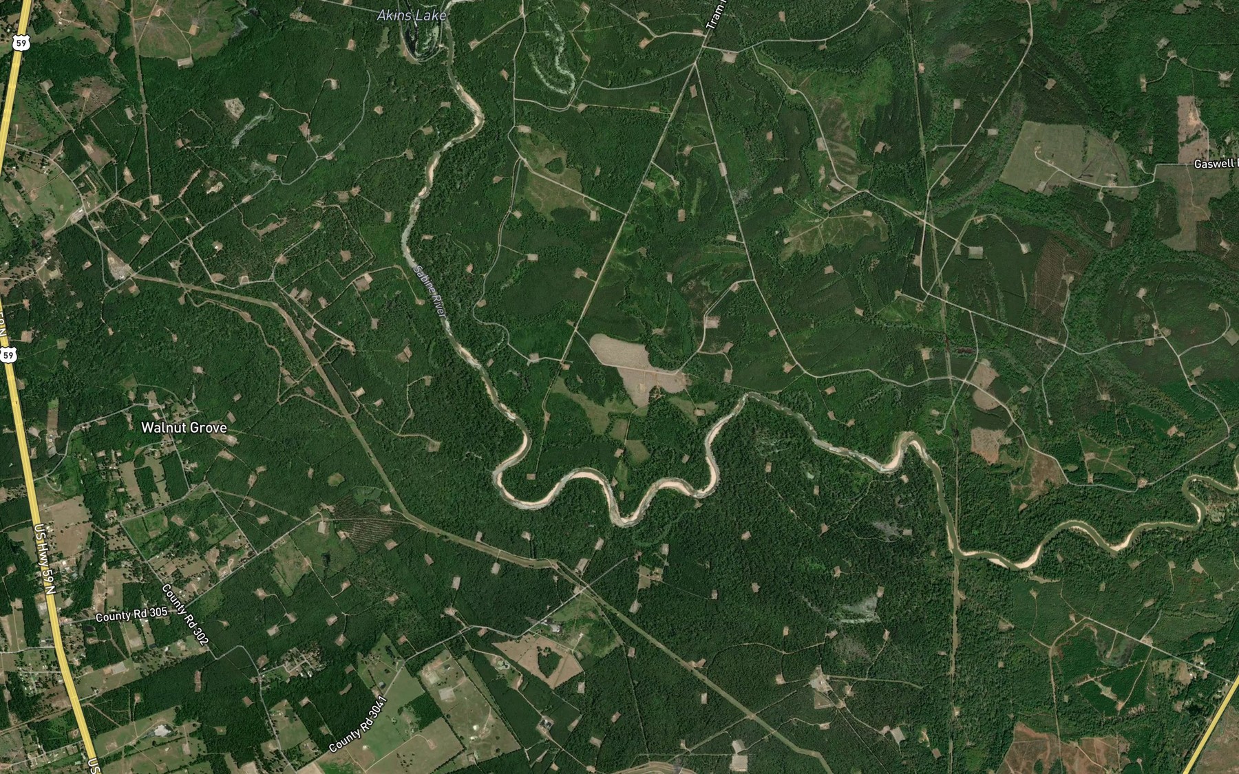 Satellite map of the Anderson Slough