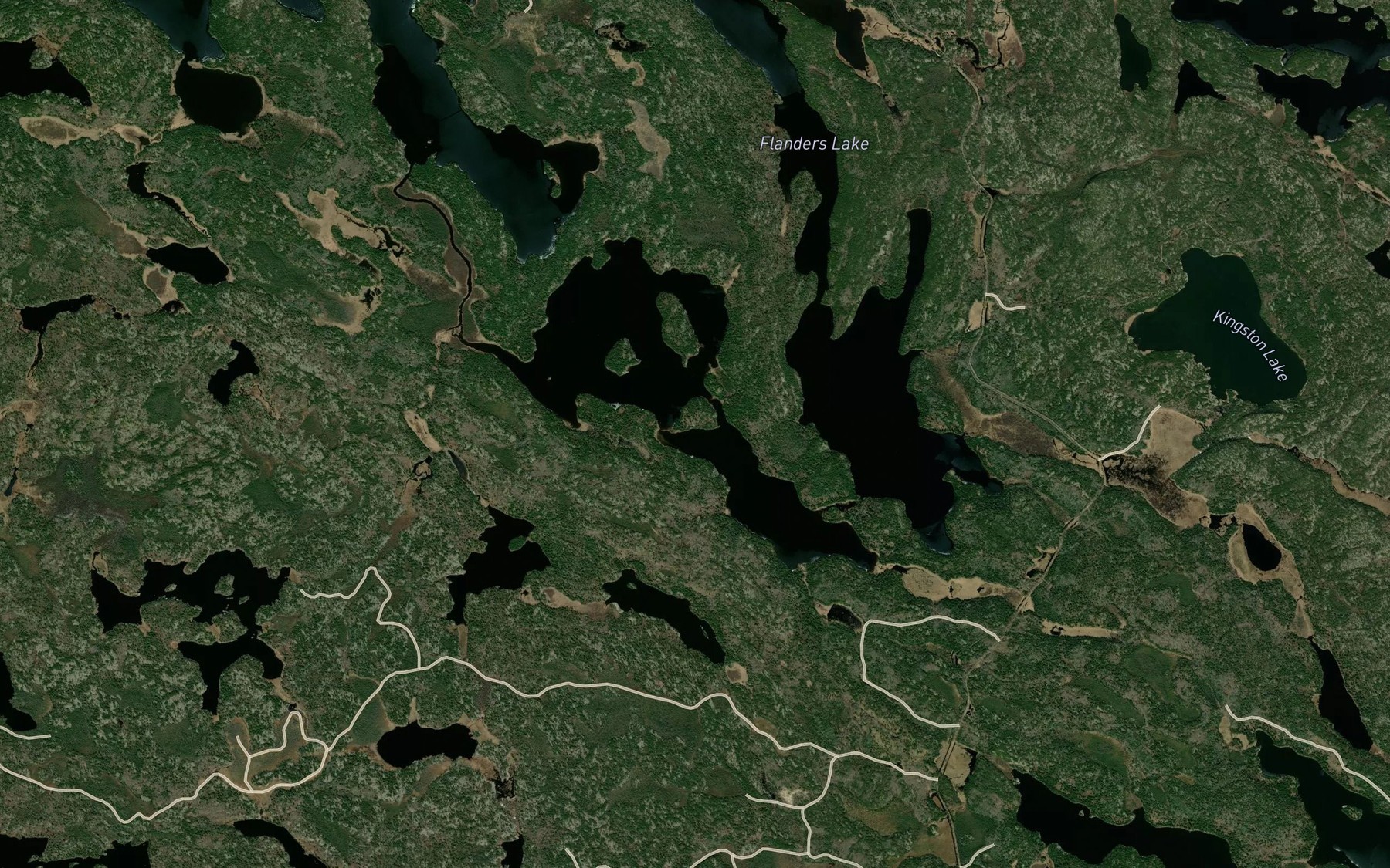 Satellite map of the Summerhill Lake