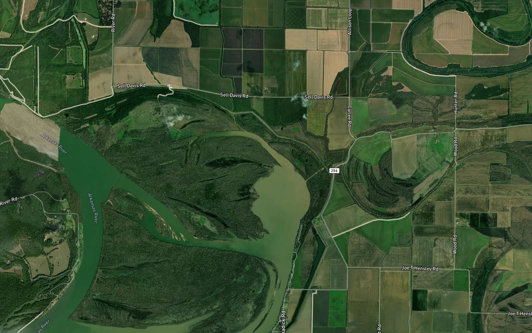 Satellite map of the Wild Cat Crossing