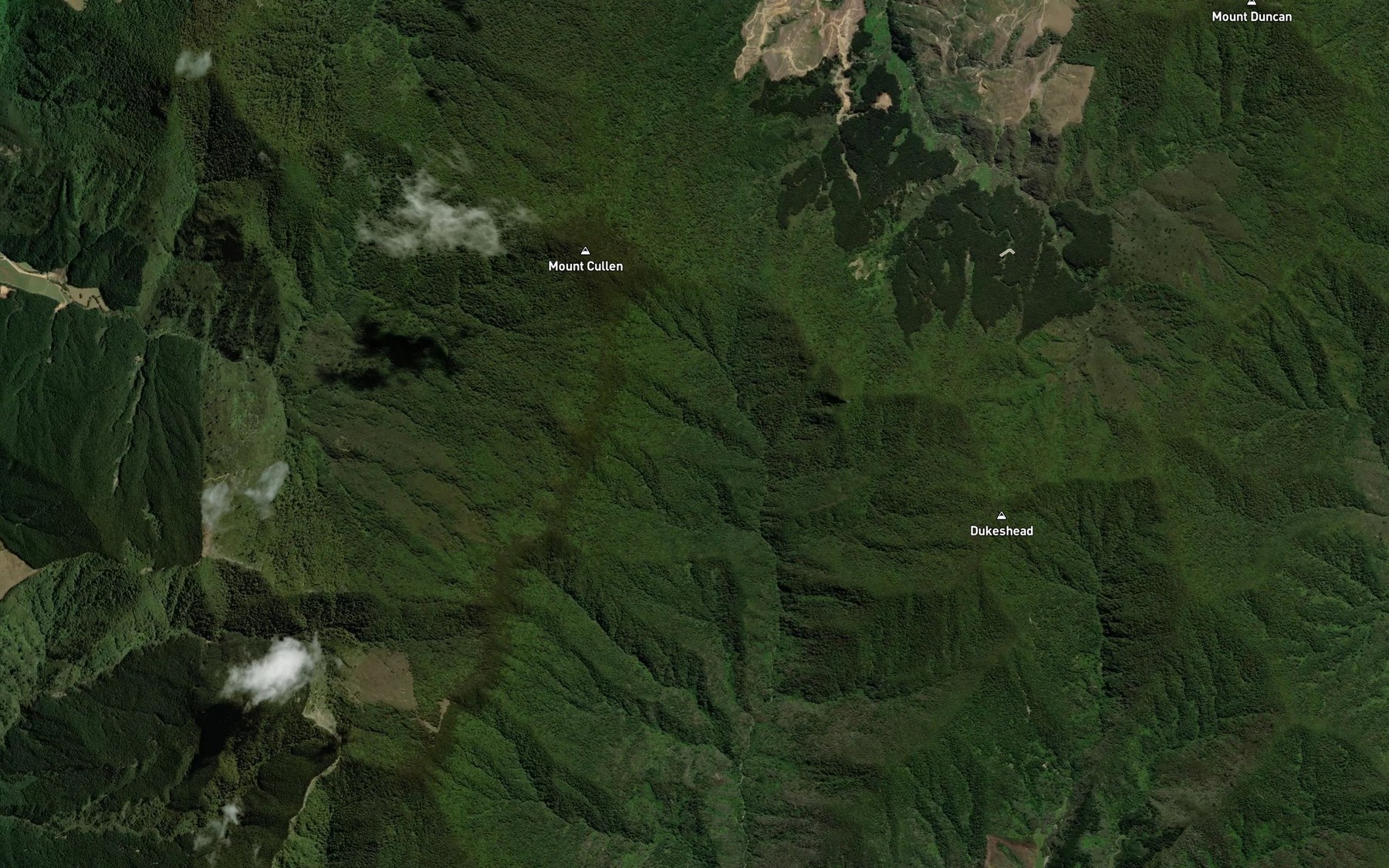 Satellite map of the Muirs Stream