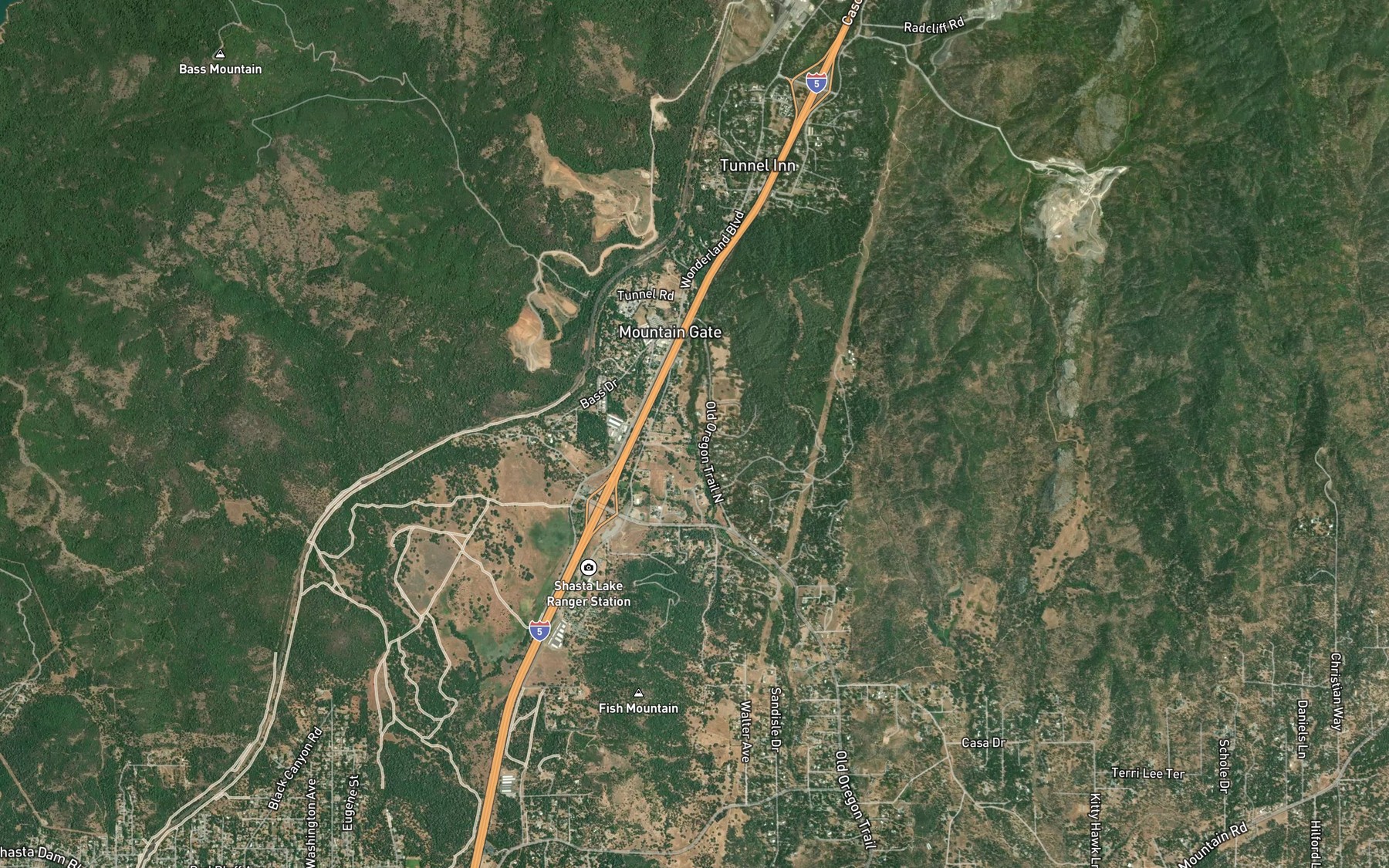 Satellite map of the Spring Branch