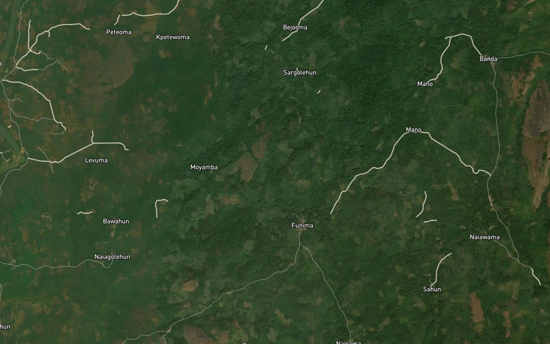 Satellite map of the Bejo