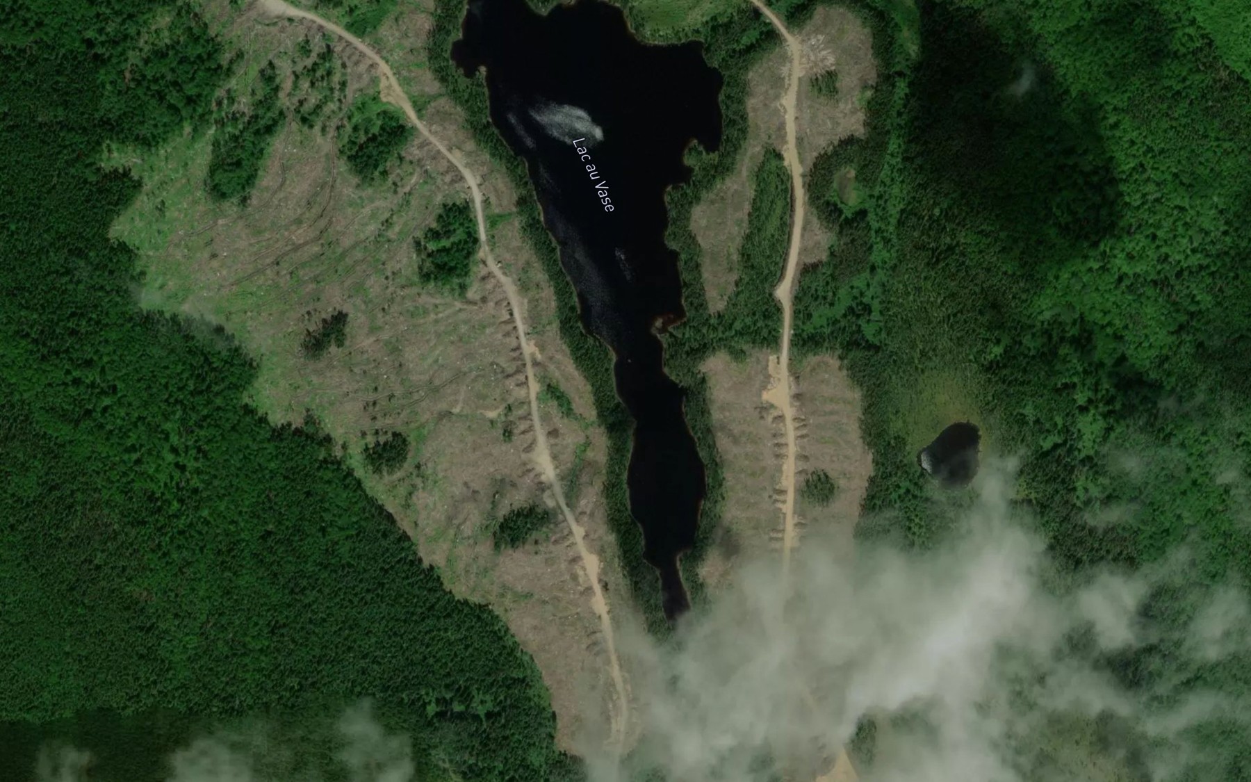 Satellite map of the Lac au Vase