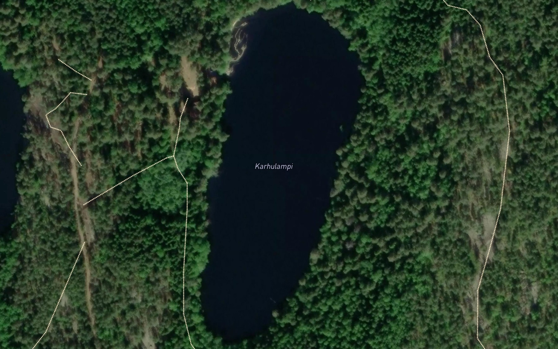 Satellite map of the Karhulampi